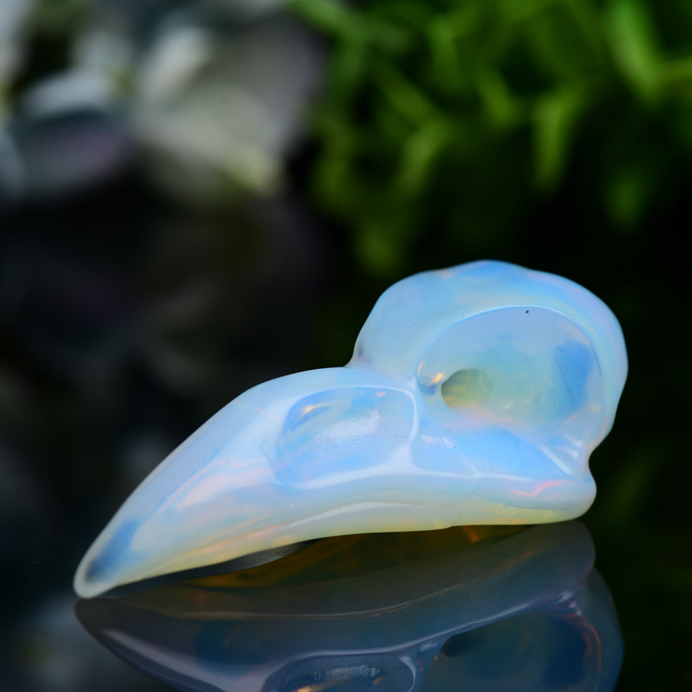 3.0" Opalite Carved Crystal Skull for Healing & Meditation