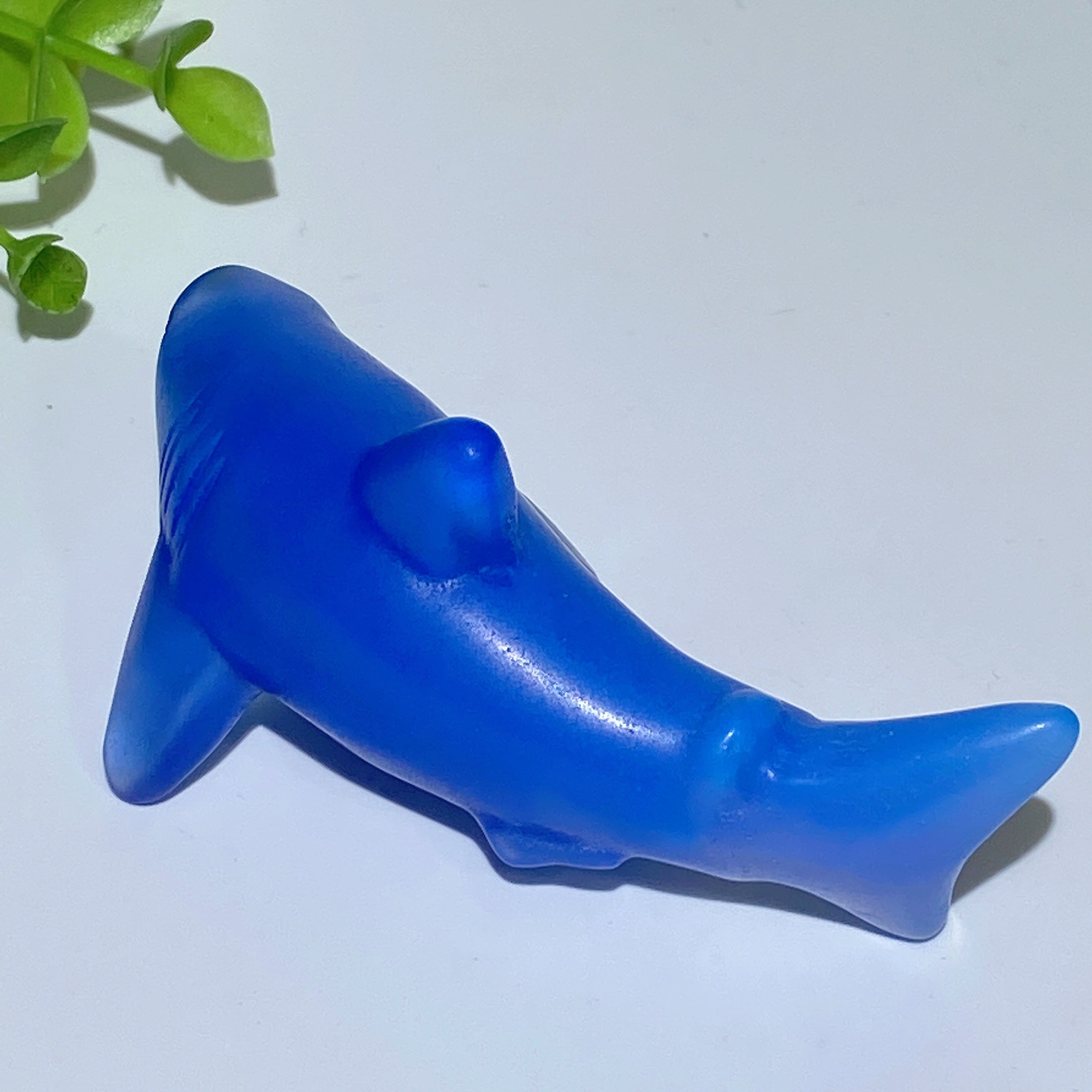 3.1 inch Blue Opalite Shark Healing Crystal Carving