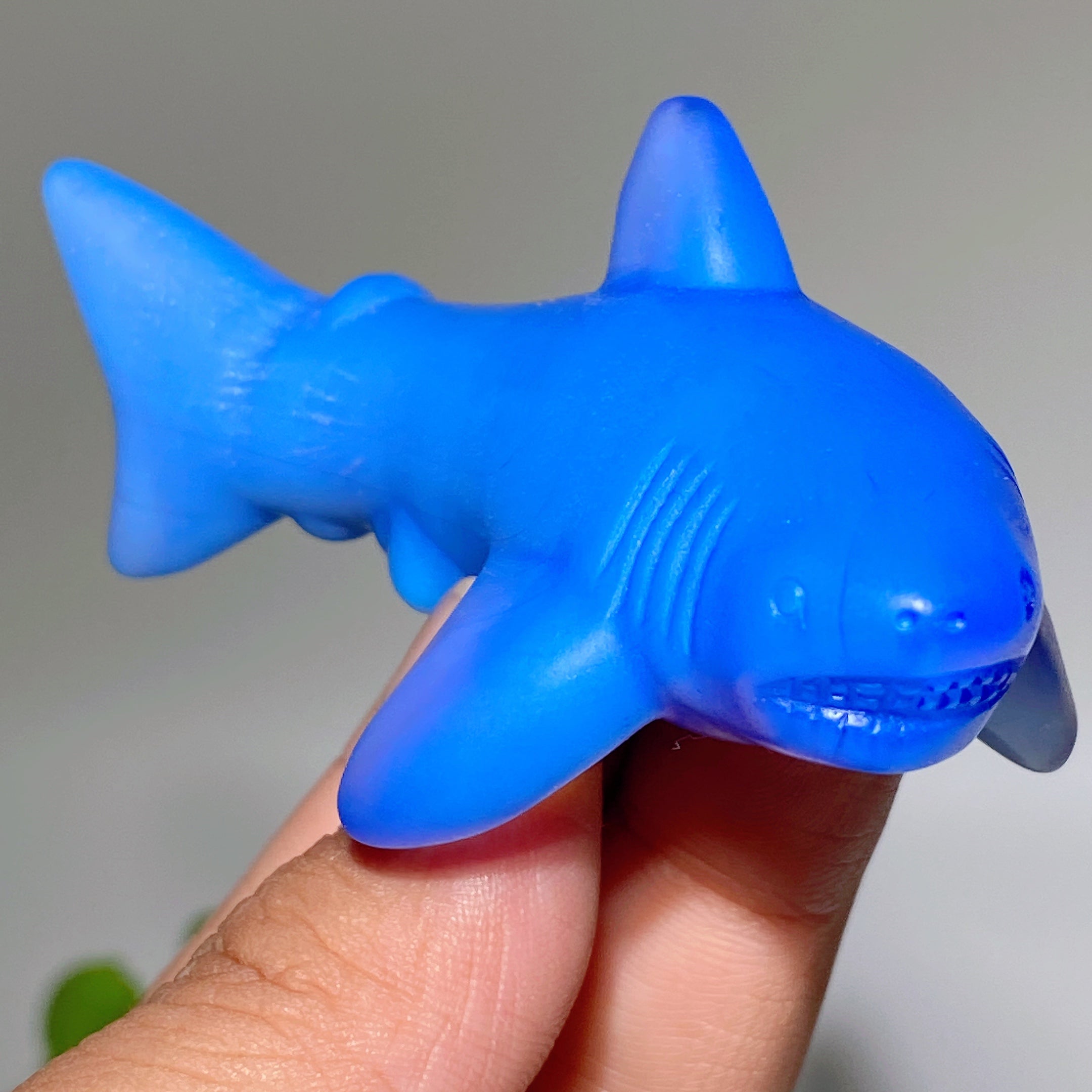 3.1 inch Blue Opalite Shark Healing Crystal Carving