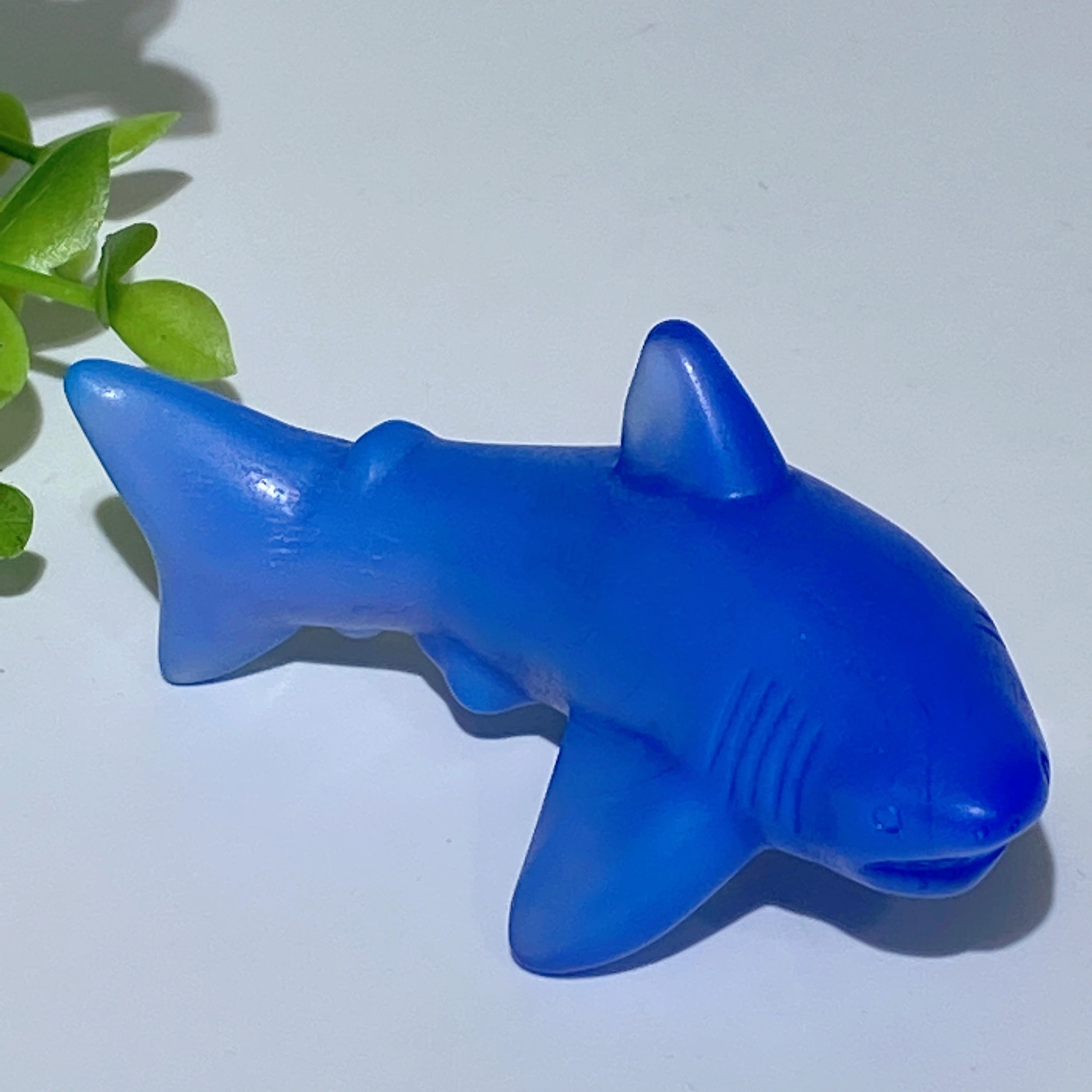 3.1 inch Blue Opalite Shark Healing Crystal Carving
