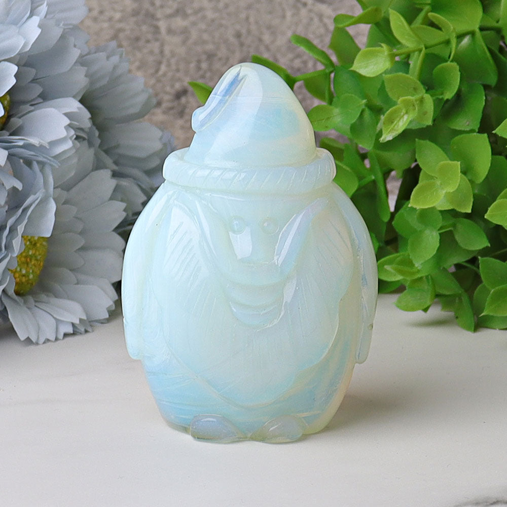 3.1 inch Crystal Santa Claus Figurine for Spiritual Decor