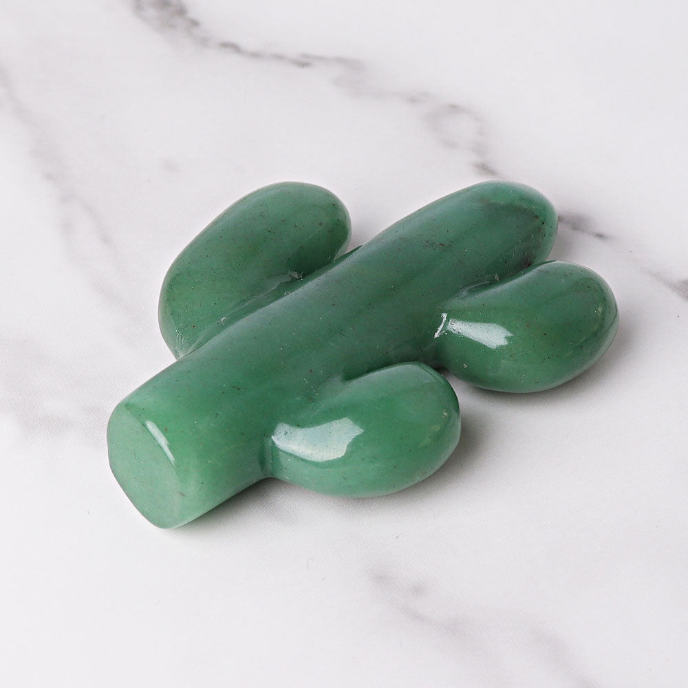 3.1 inch Green Aventurine Crystal Cactus Figurine