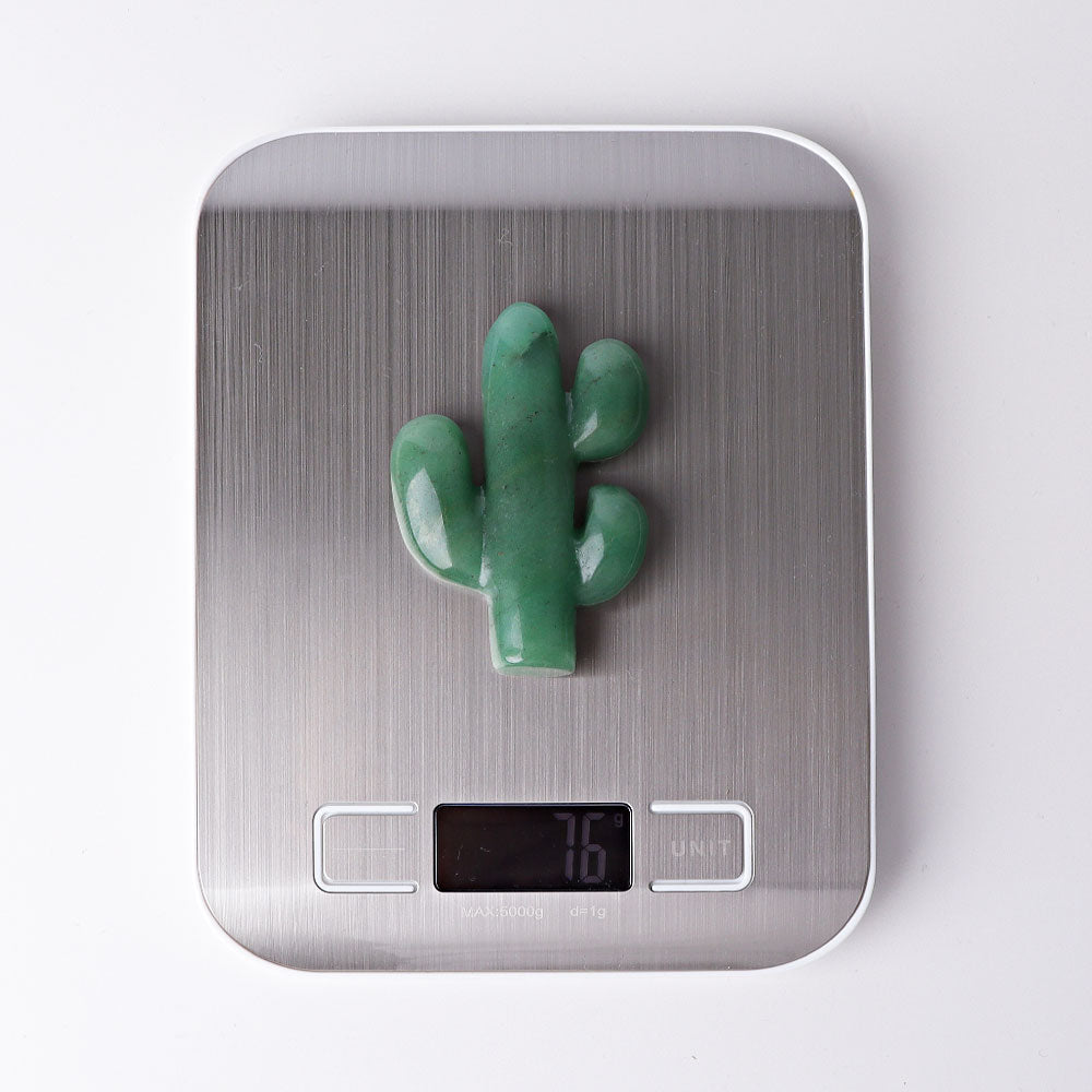3.1 inch Green Aventurine Crystal Cactus Figurine