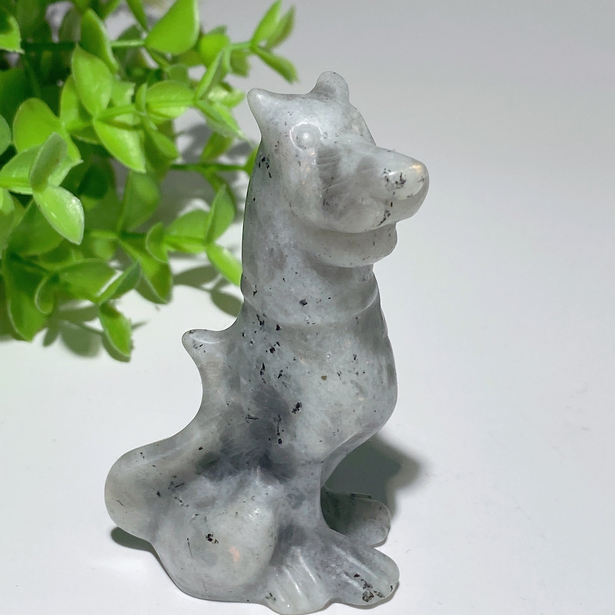 3.1 inch Mixed Crystal Dog Sculpture for Healing Energy