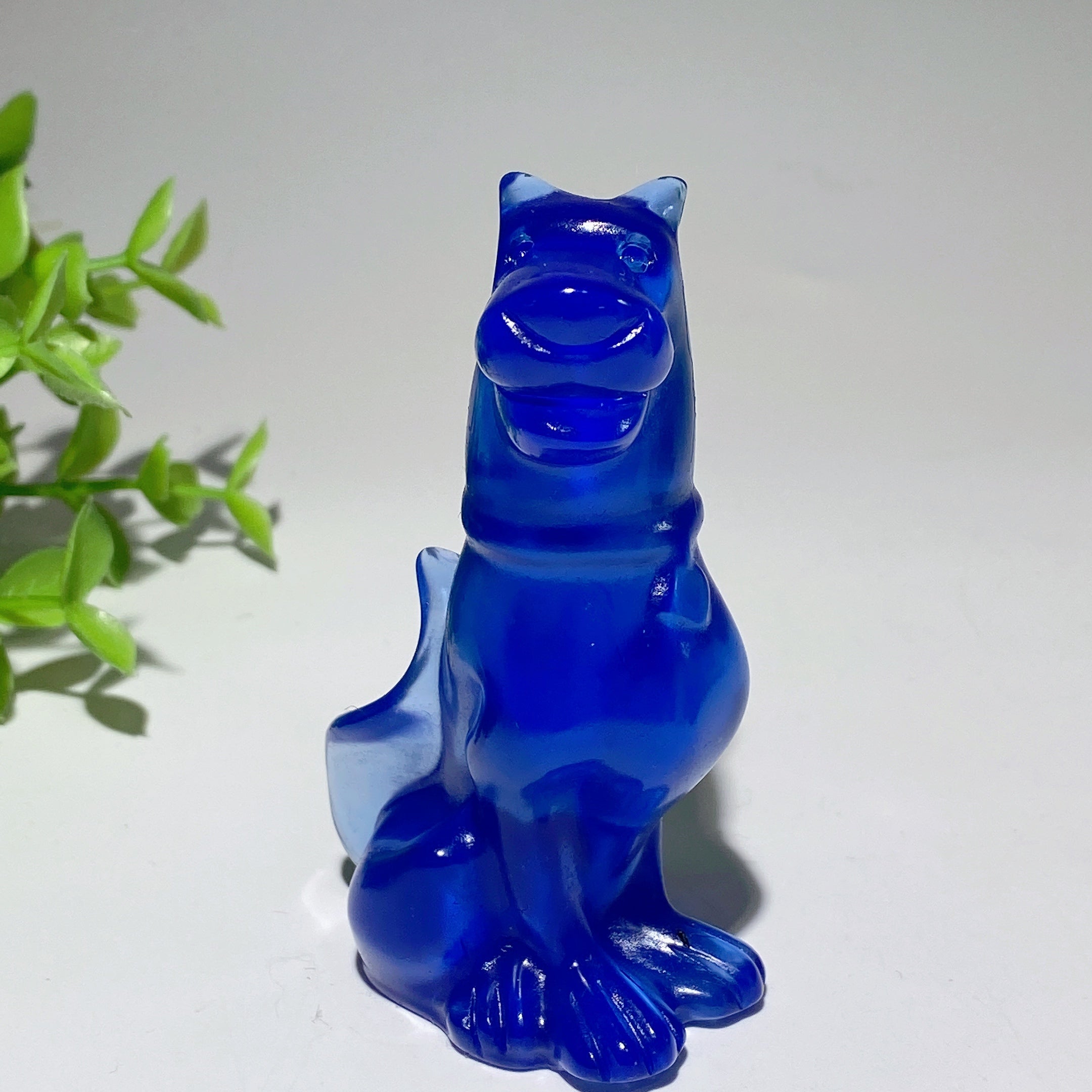 3.1 inch Mixed Crystal Dog Sculpture for Healing Energy