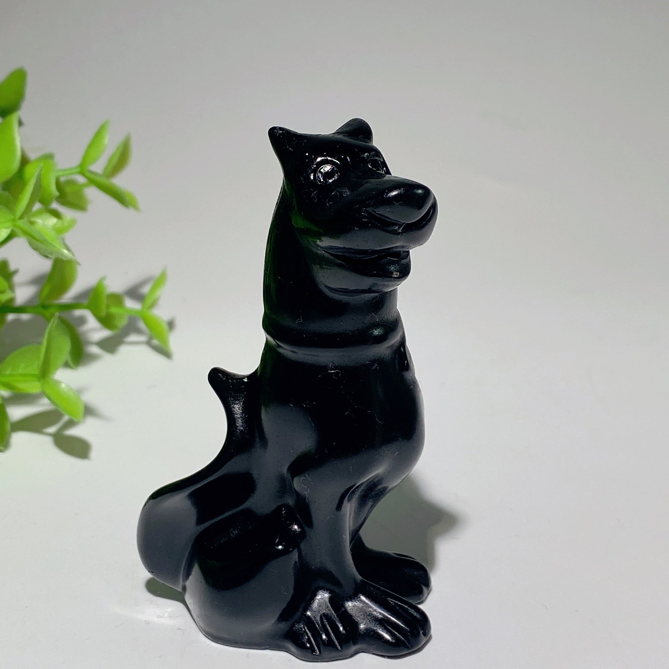 3.1 inch Mixed Crystal Dog Sculpture for Healing Energy