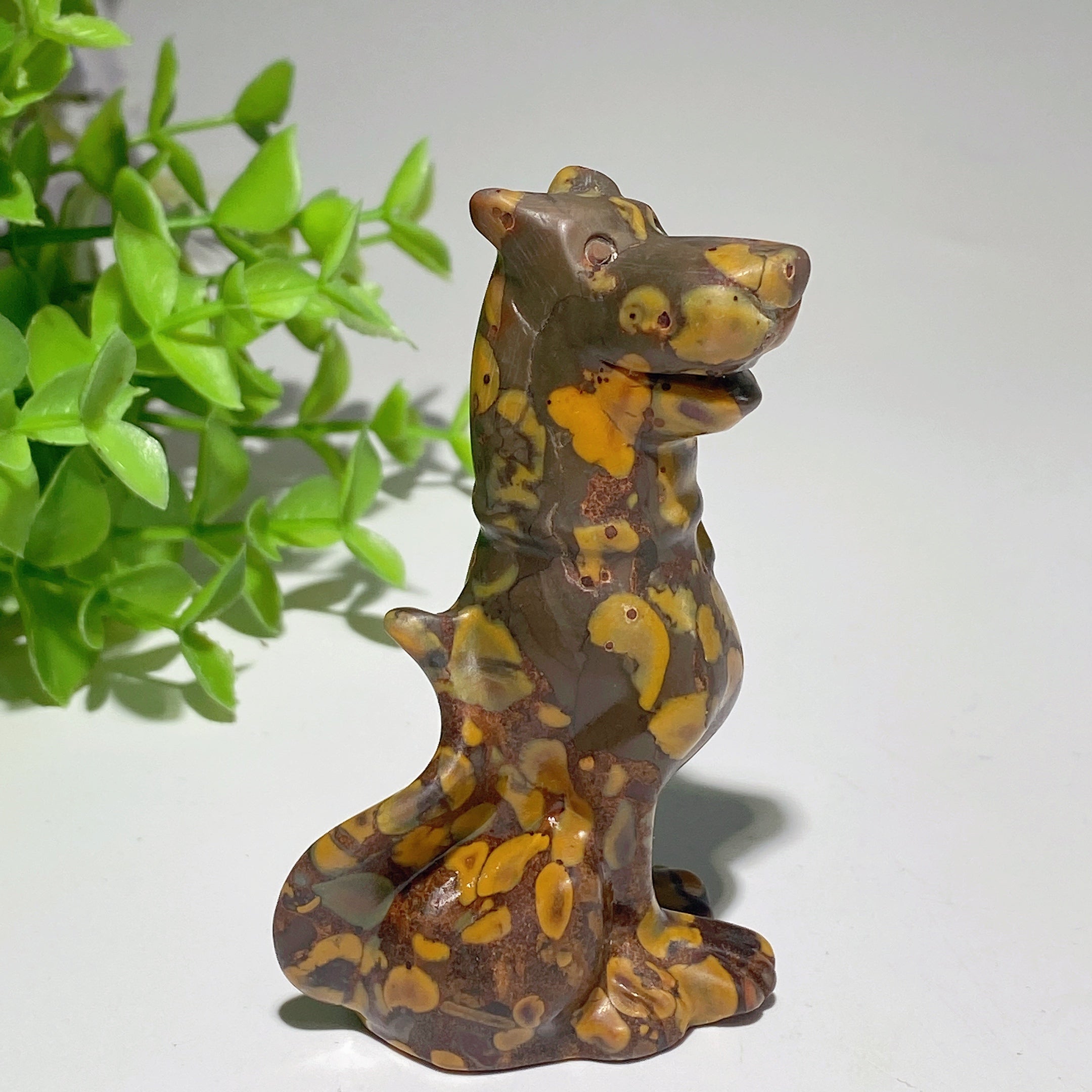 3.1 inch Mixed Crystal Dog Sculpture for Healing Energy