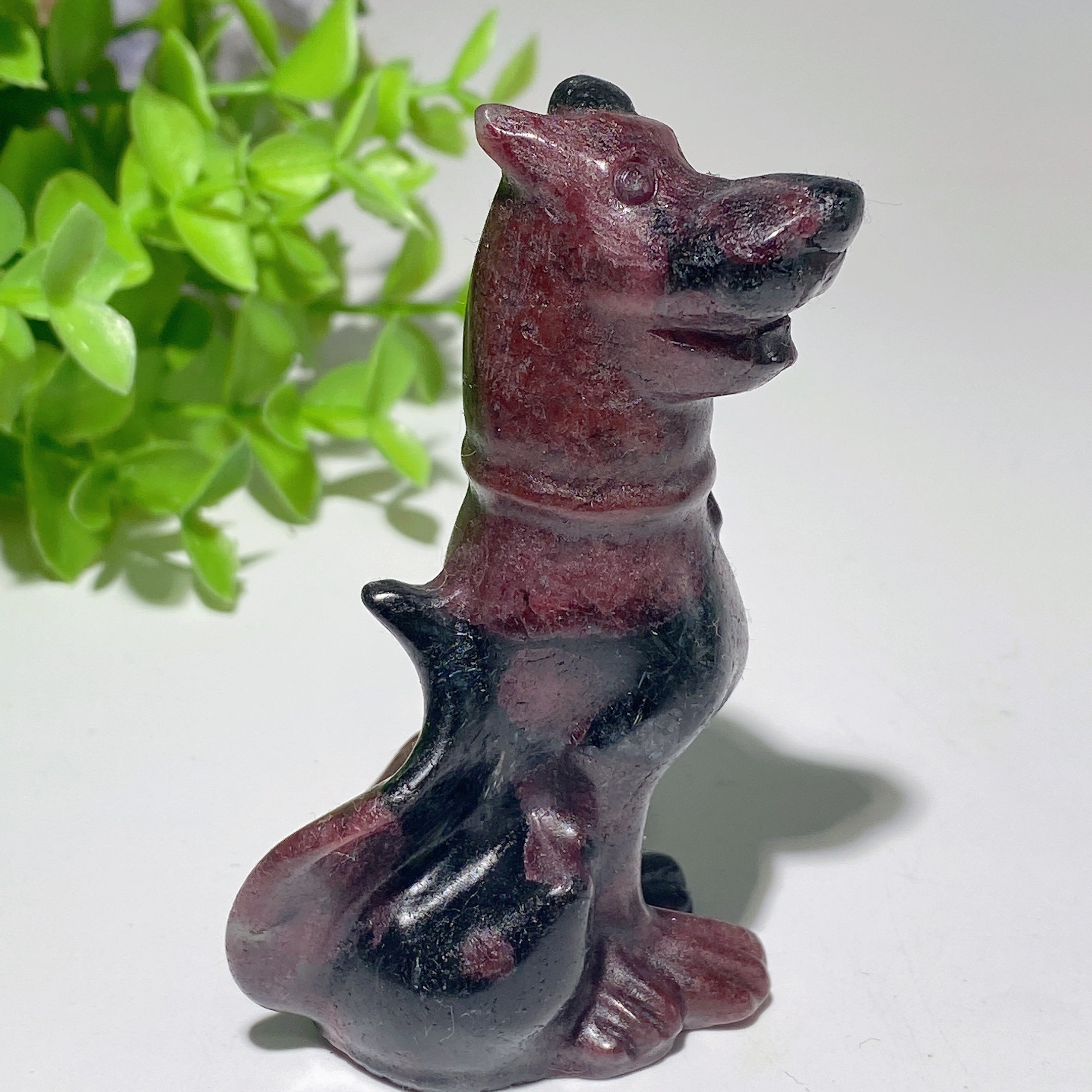 3.1 inch Mixed Crystal Dog Sculpture for Healing Energy