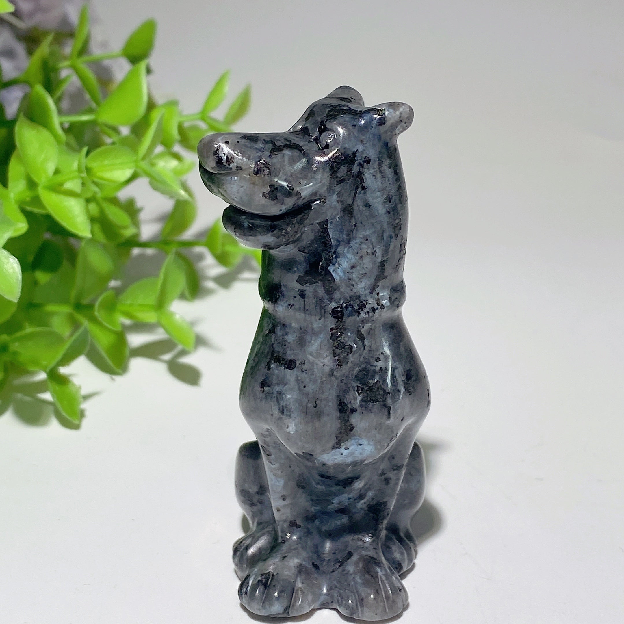 3.1 inch Mixed Crystal Dog Sculpture for Healing Energy