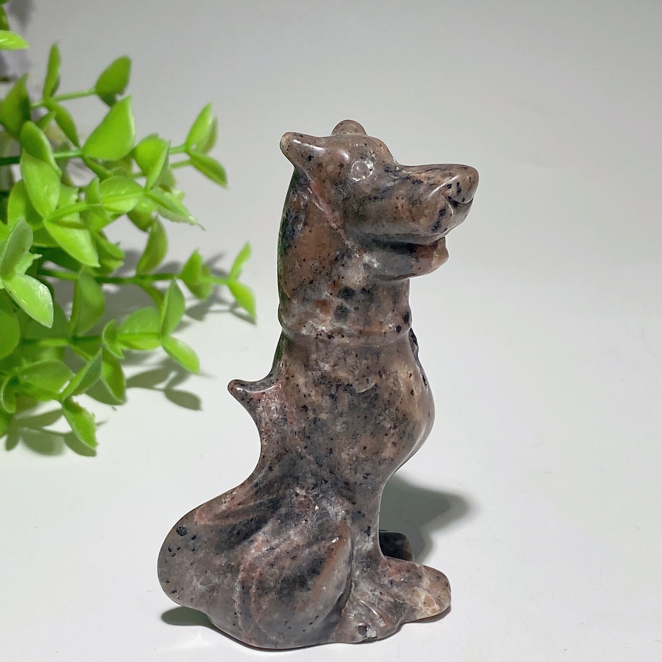 3.1 inch Mixed Crystal Dog Sculpture for Healing Energy