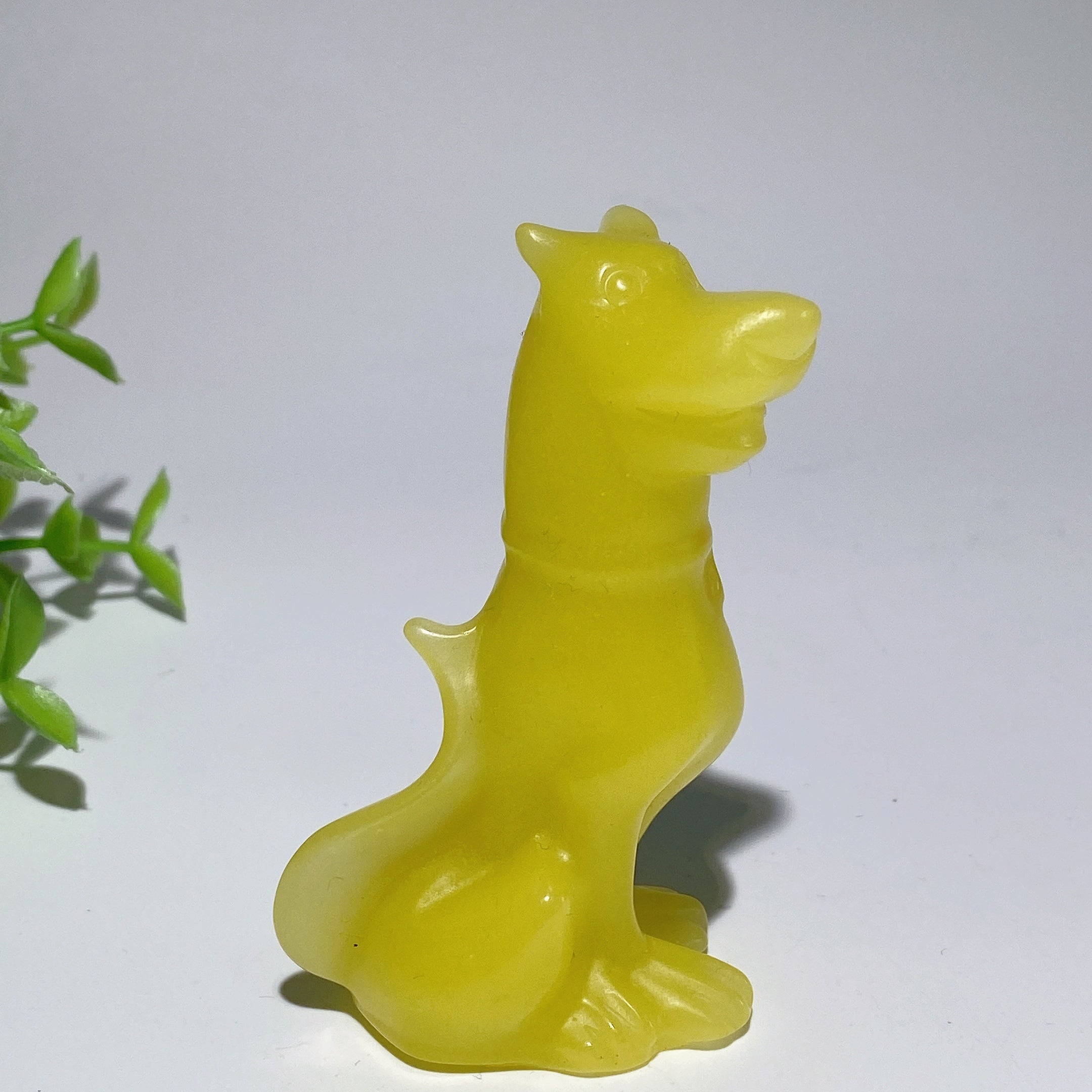 3.1 inch Mixed Crystal Dog Sculpture for Healing Energy