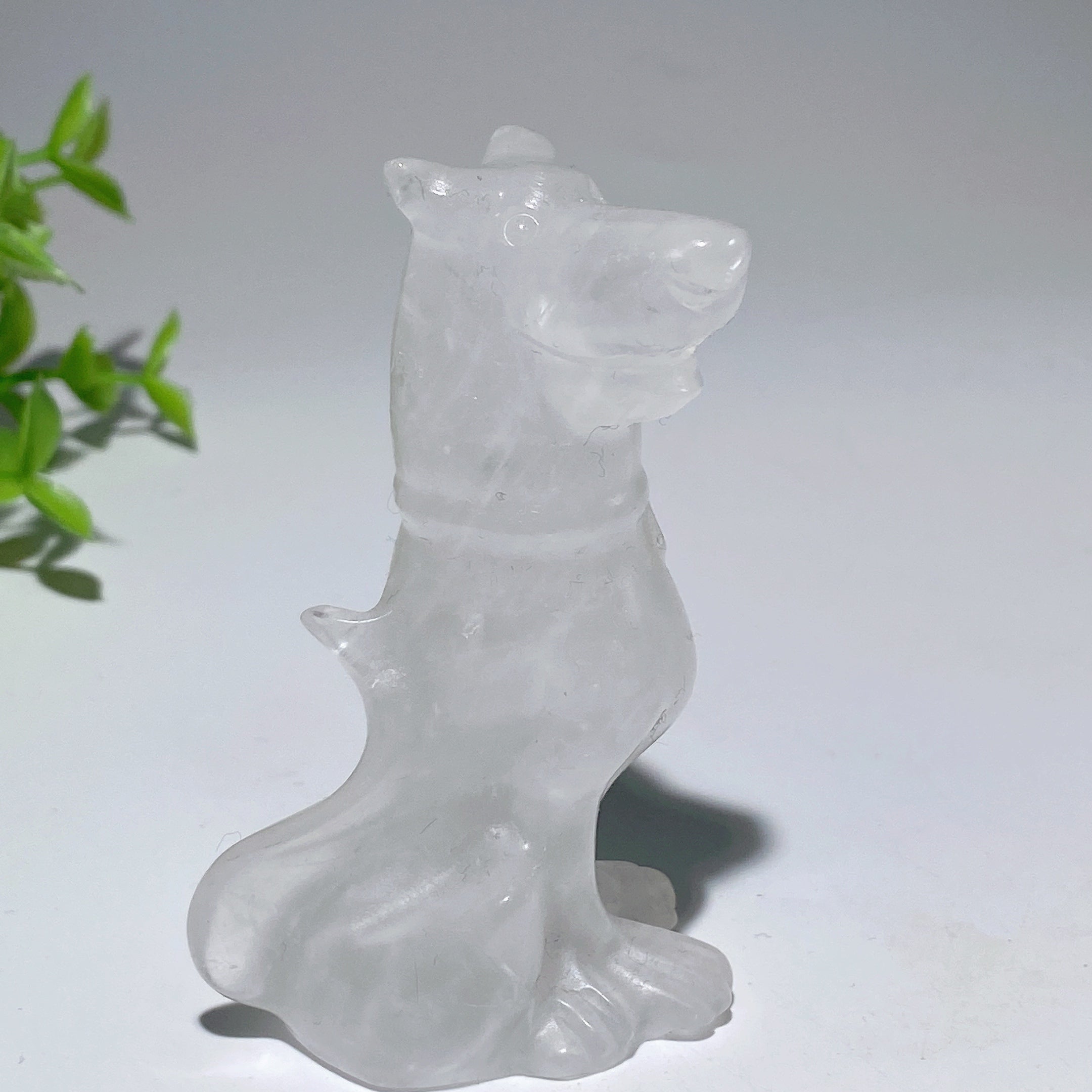 3.1 inch Mixed Crystal Dog Sculpture for Healing Energy