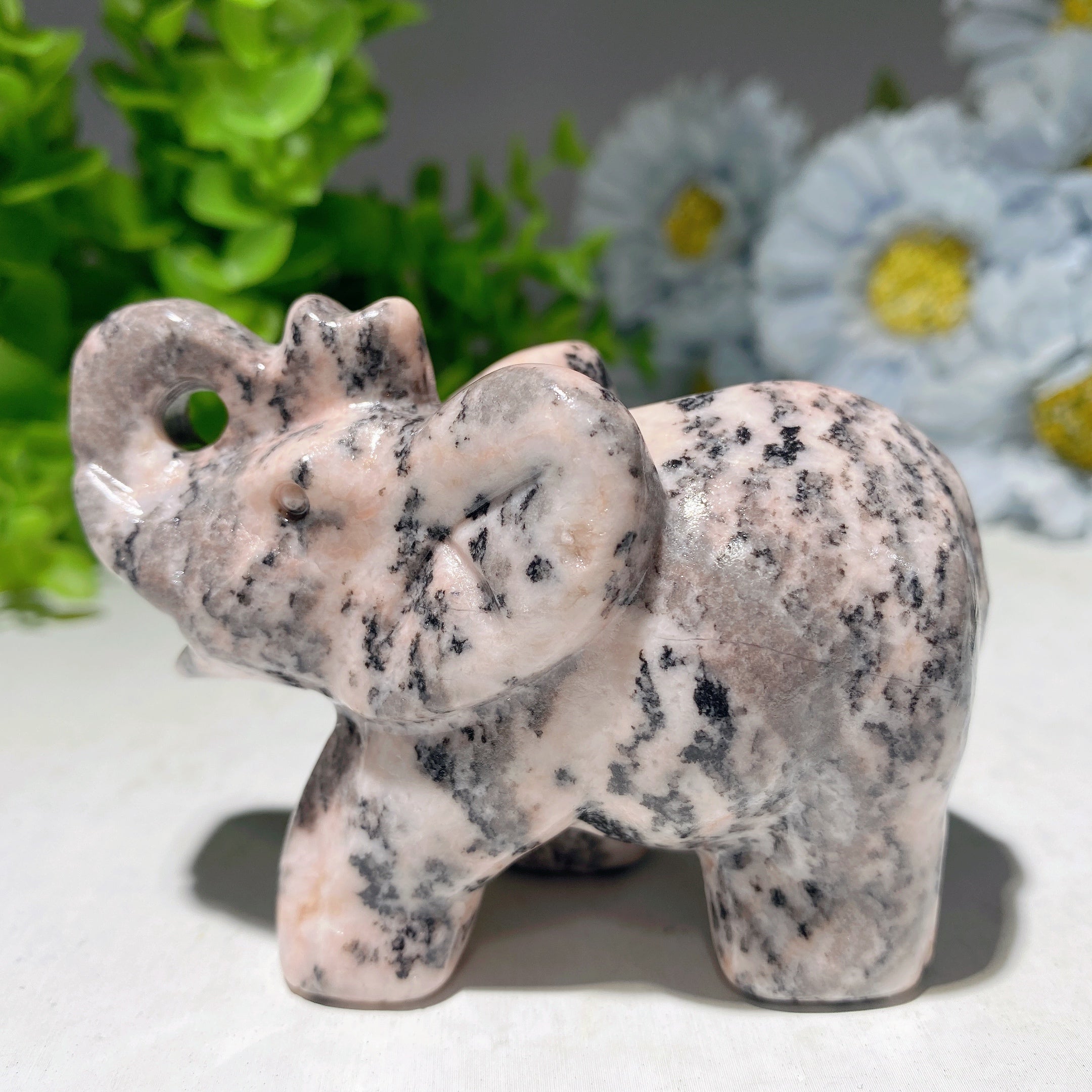 3.1 Inch Mixed Crystal Elephant Carvings for Healing