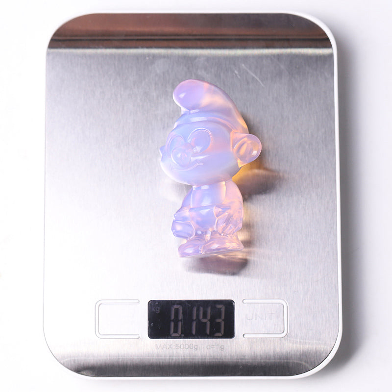 3.18 Inch Pink Opalite Crystal Figurine Carving