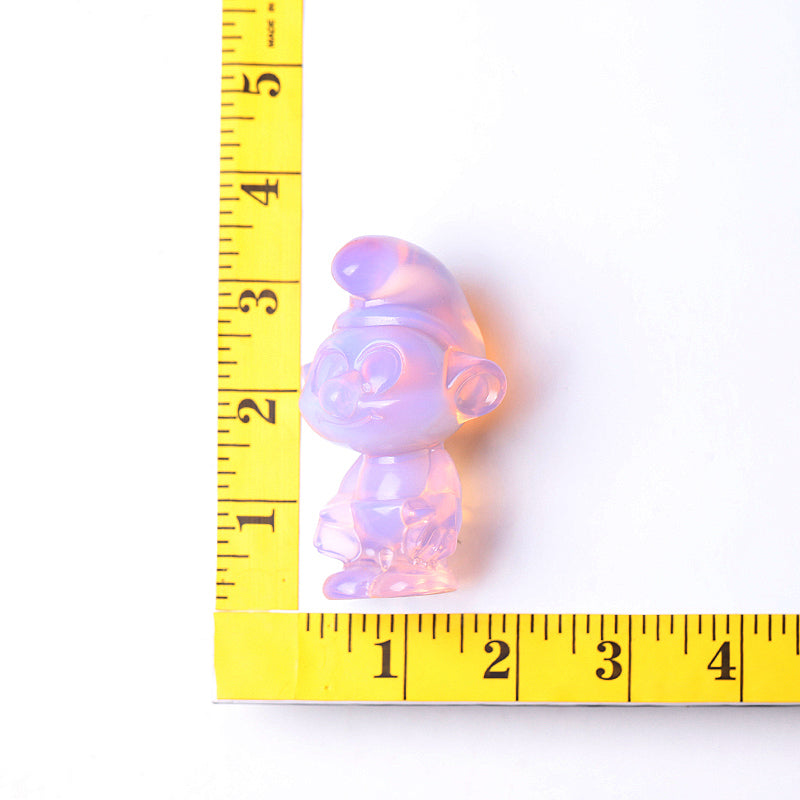 3.18 Inch Pink Opalite Crystal Figurine Carving