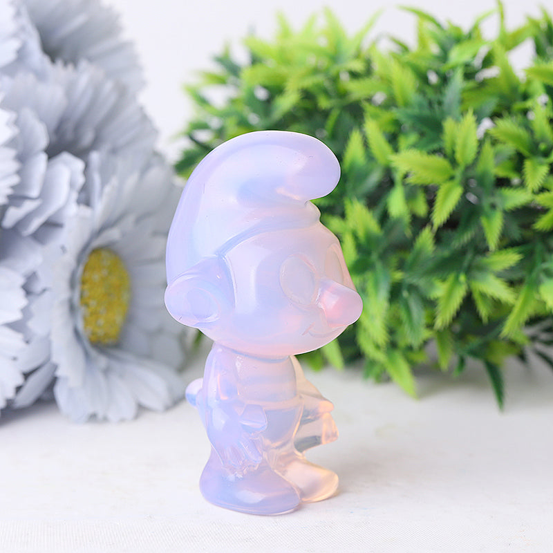 3.18 Inch Pink Opalite Crystal Figurine Carving