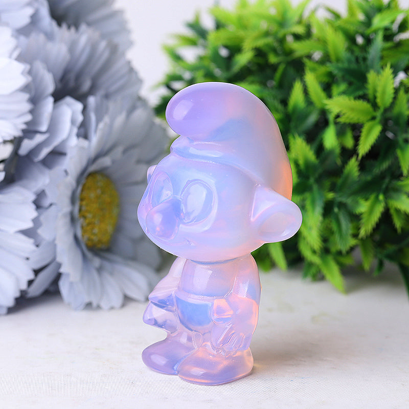 3.18 Inch Pink Opalite Crystal Figurine Carving