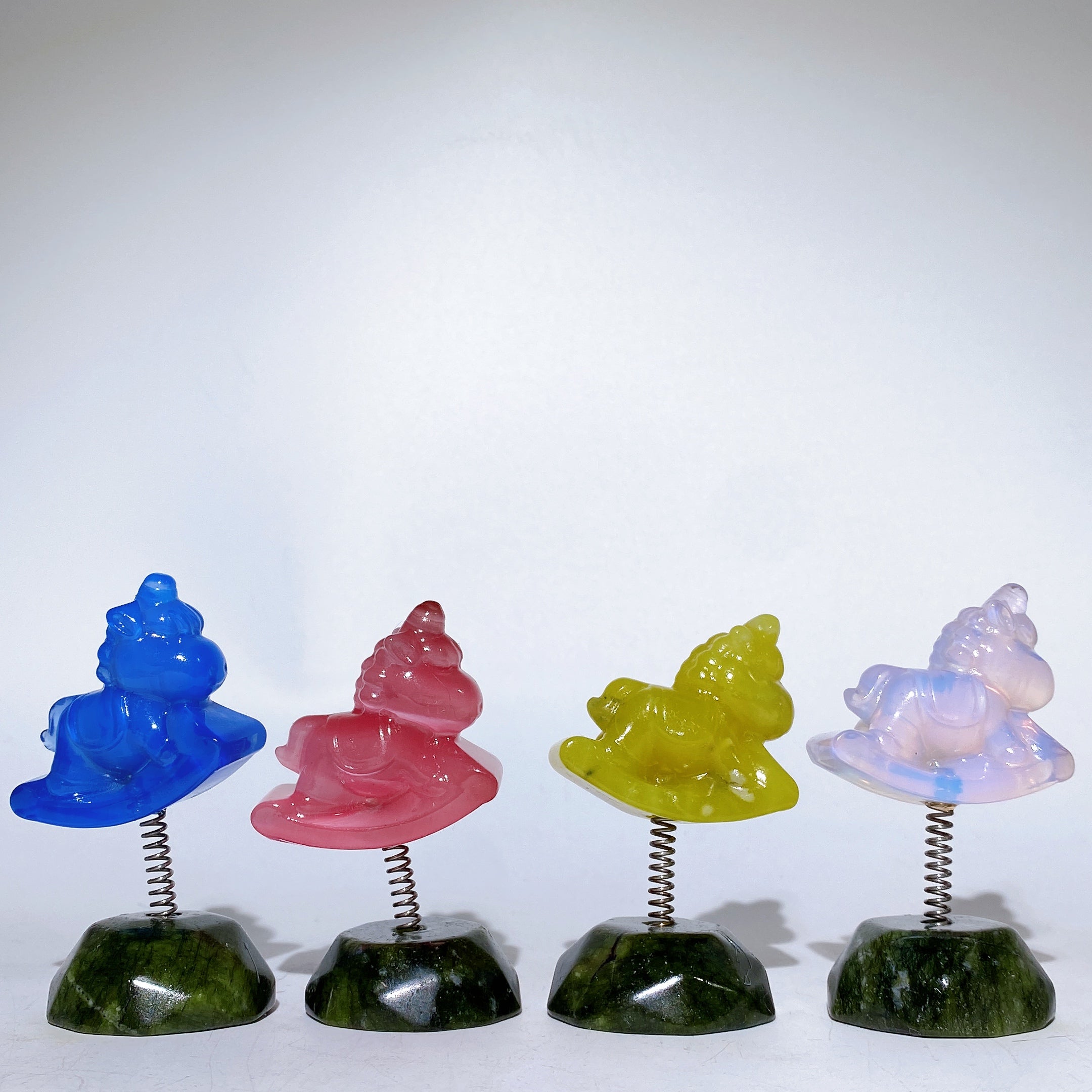 3.2-Inch Crystal Unicorn Figurine with Serpentine Base