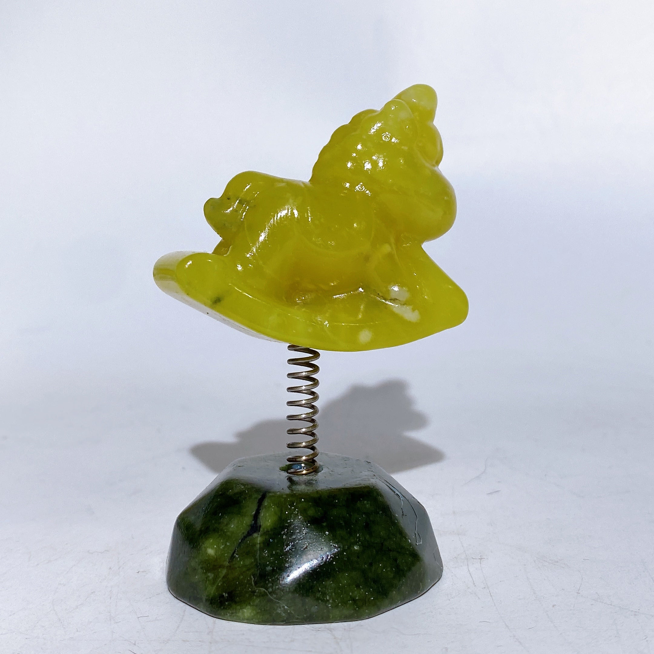 3.2-Inch Crystal Unicorn Figurine with Serpentine Base