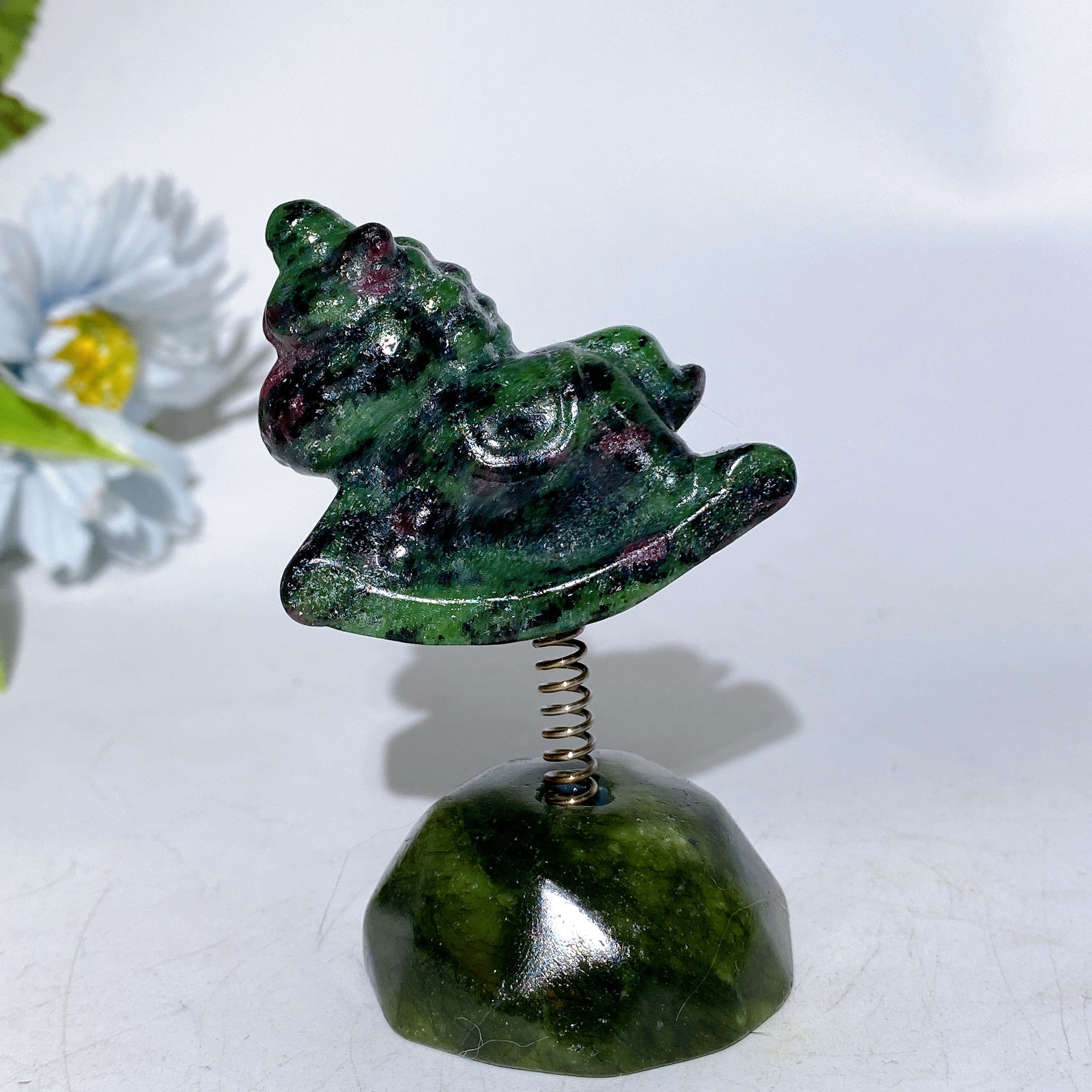 3.2-Inch Crystal Unicorn Figurine with Serpentine Base