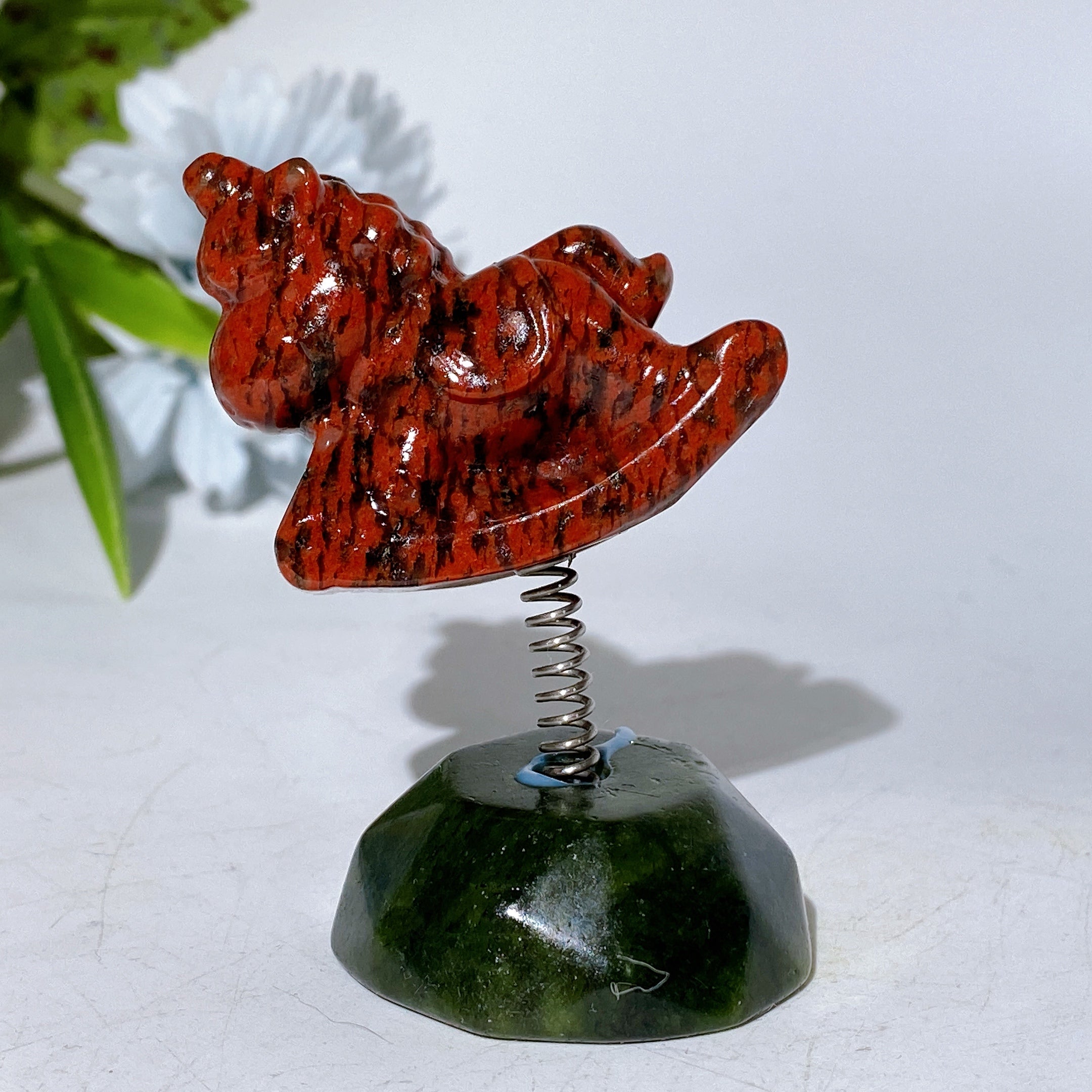 3.2-Inch Crystal Unicorn Figurine with Serpentine Base