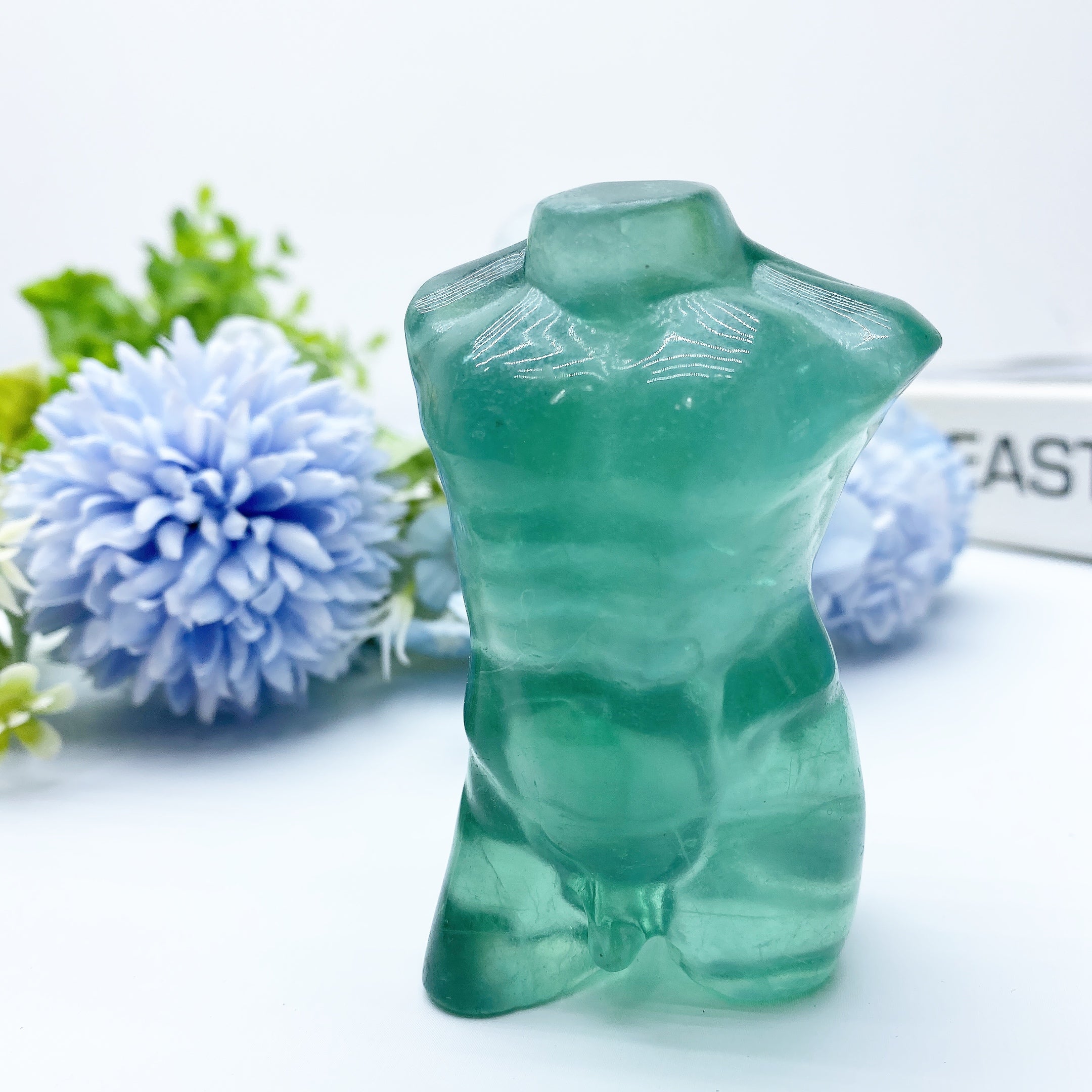 3.2 Inch Green Fluorite Healing Crystal Figurine Carving