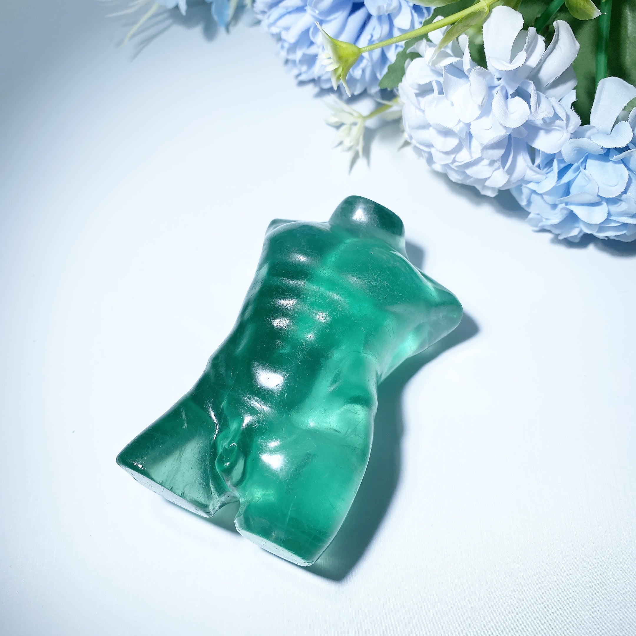 3.2 Inch Green Fluorite Healing Crystal Figurine Carving