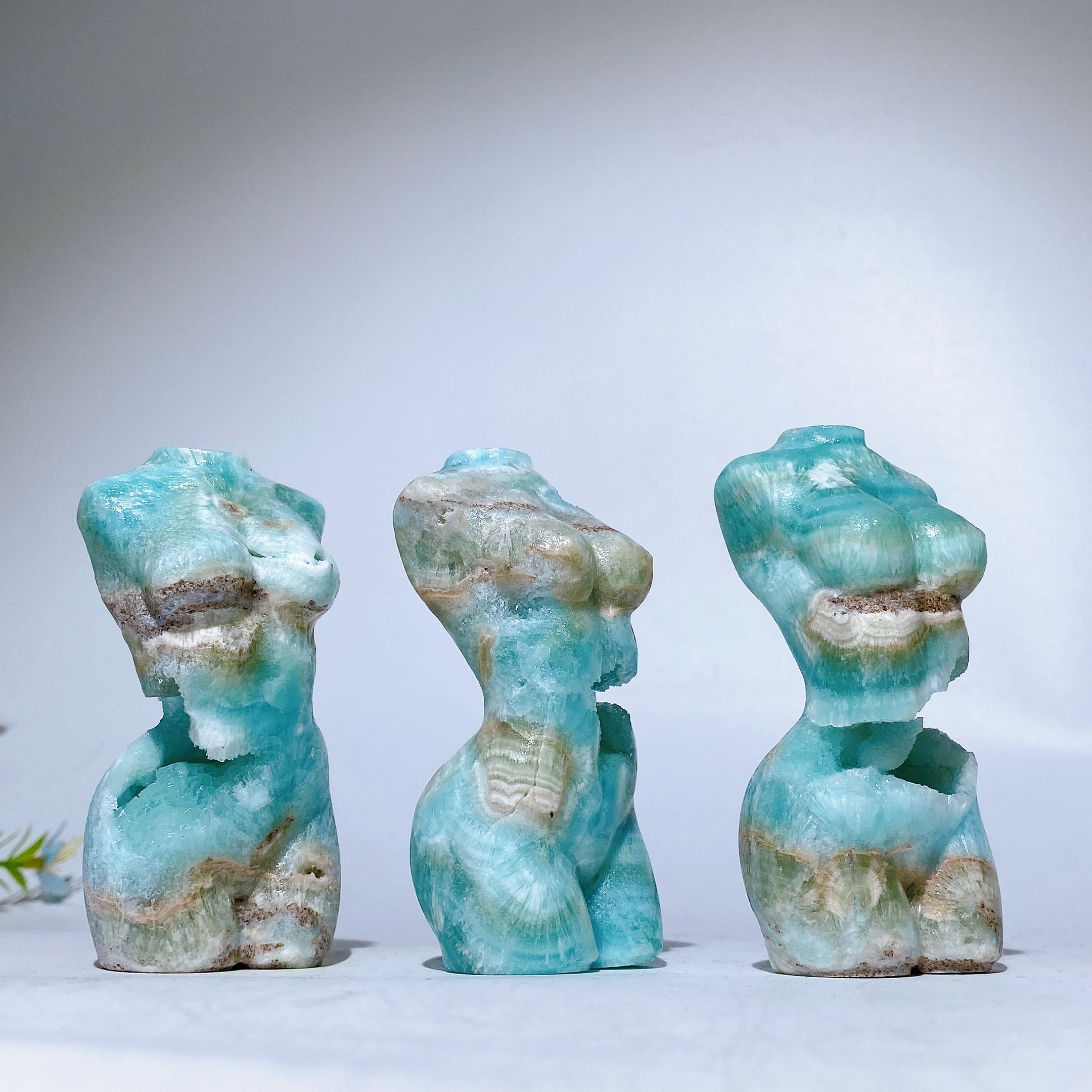 3.2 inch Hemimorphite Crystal Figurine Carving for Healing