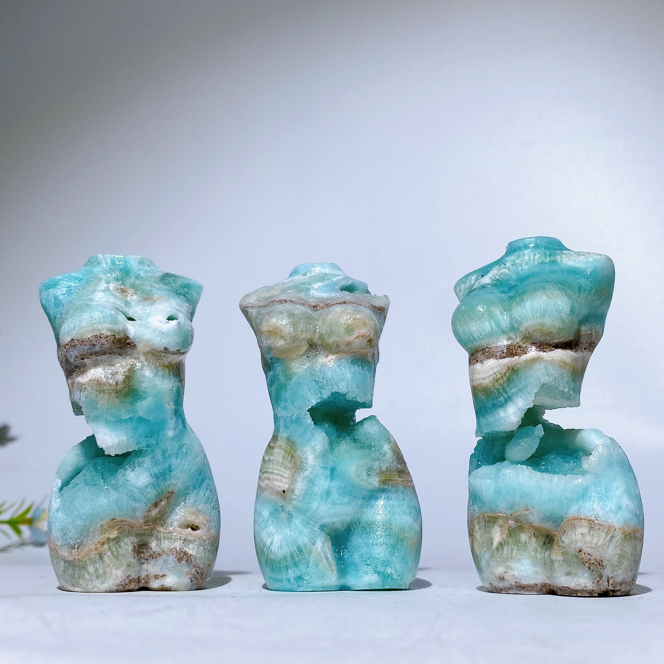 3.2 inch Hemimorphite Crystal Figurine Carving for Healing