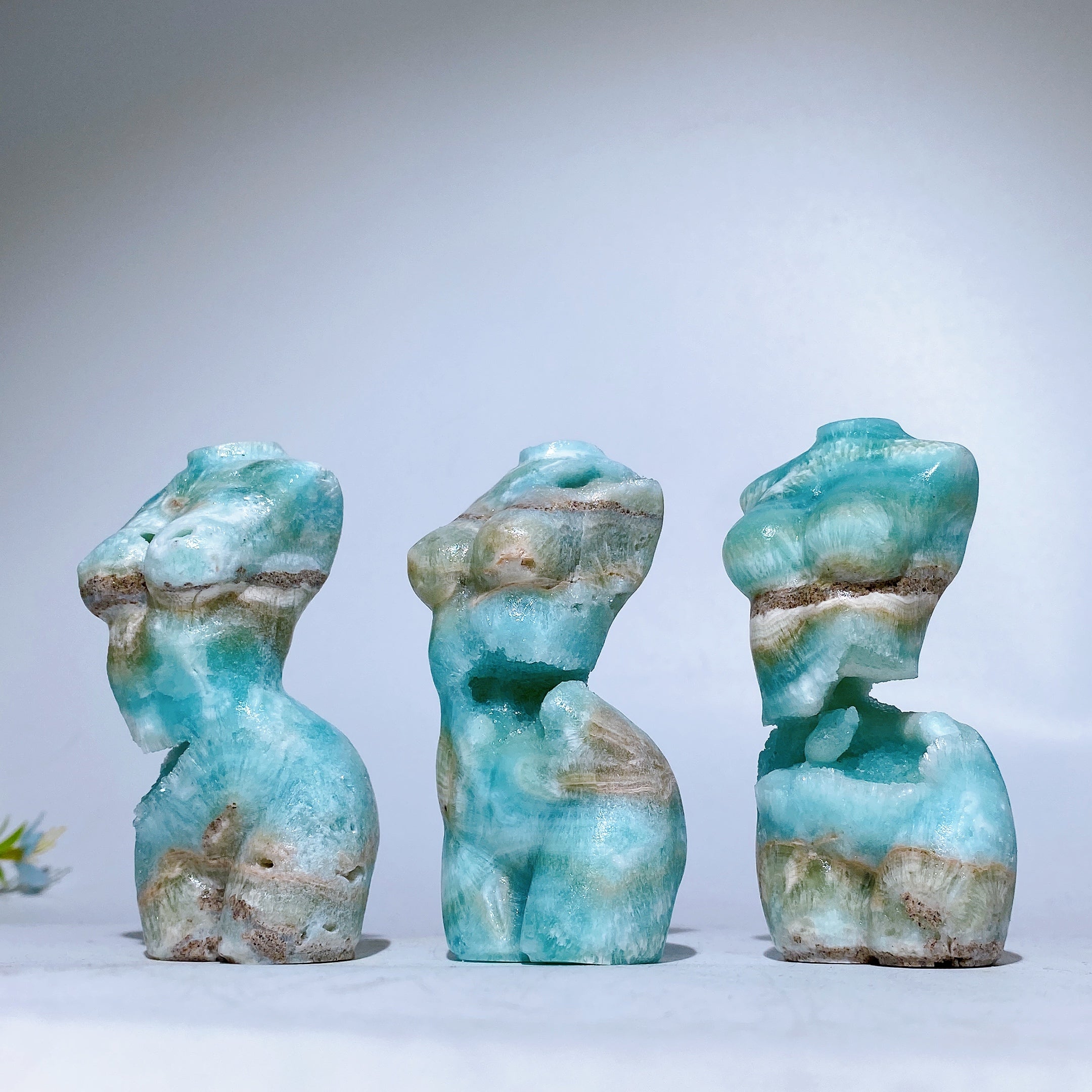 3.2 inch Hemimorphite Crystal Figurine Carving for Healing
