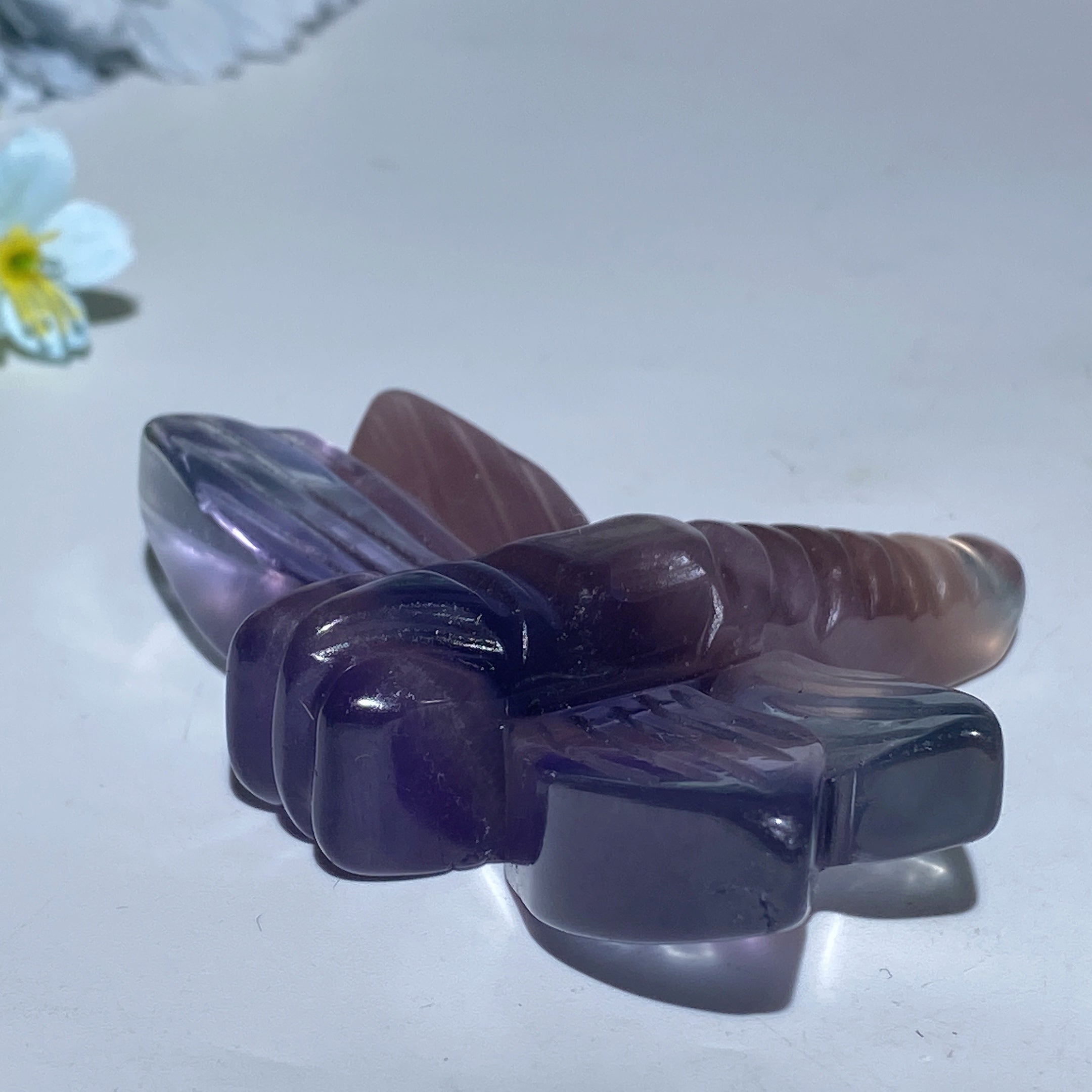 3.2 inch Mixed Crystal Dragonfly Carvings for Healing