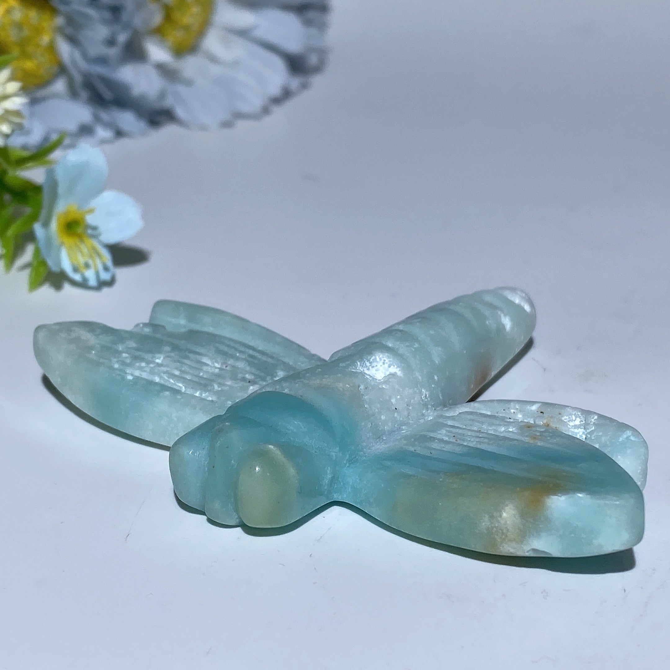 3.2 inch Mixed Crystal Dragonfly Carvings for Healing