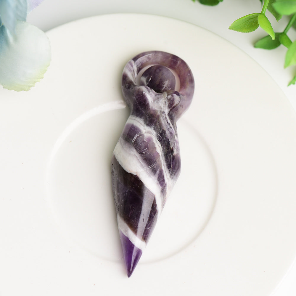 3.2-inch Mixed Crystal Goddess Figurine Carvings for Healing