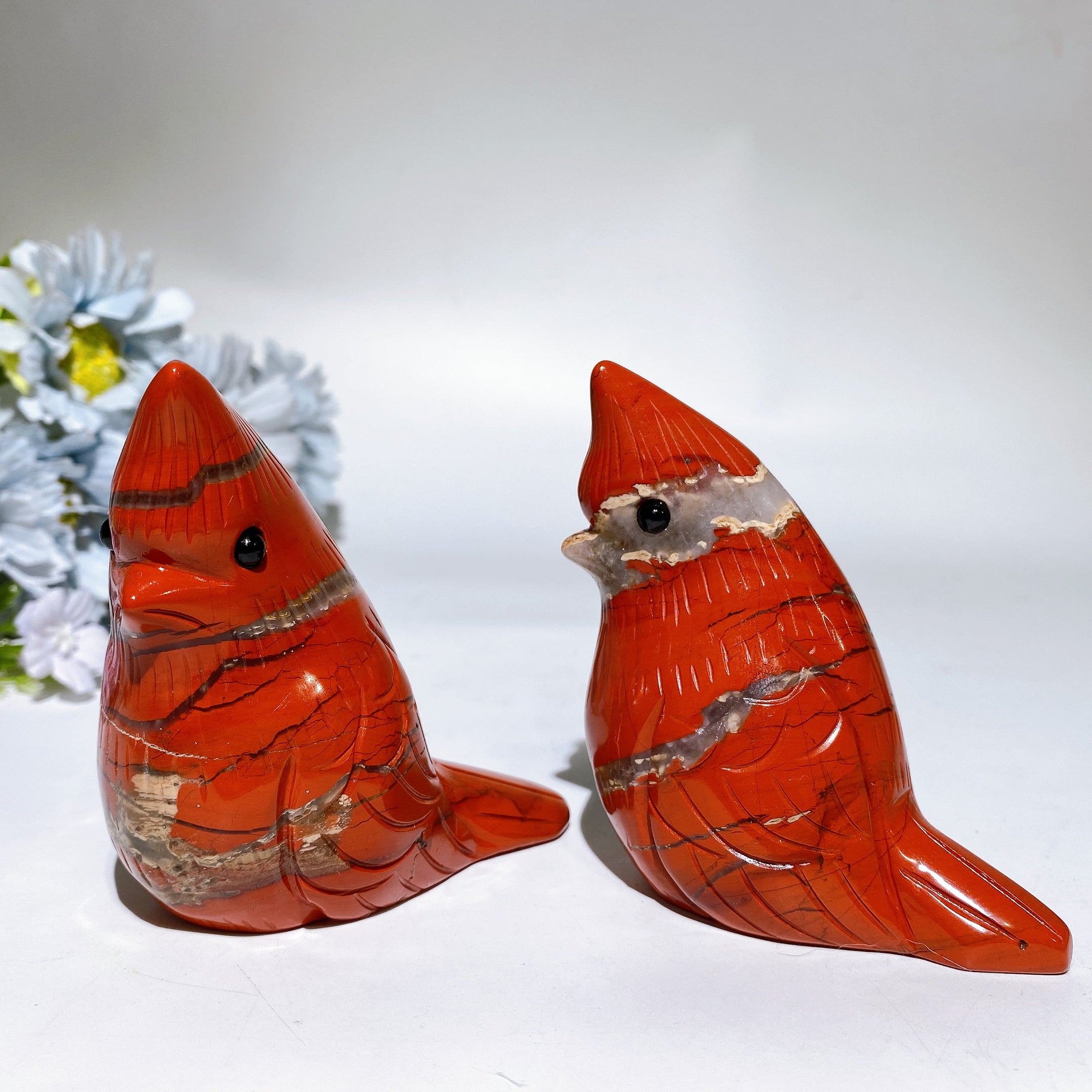 3.2 inch Red Jasper Cardinal Spiritual Carving