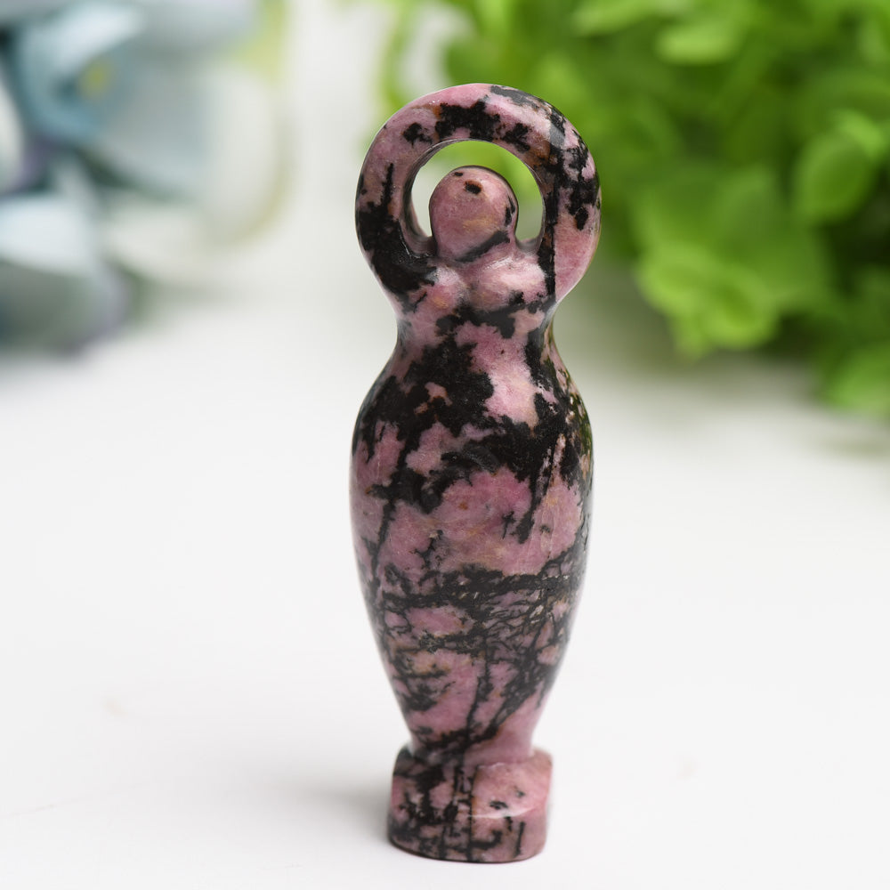 3.2in Mixed Crystal Goddess Figurine for Healing & Decor