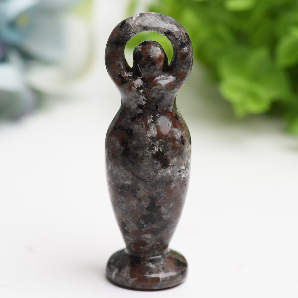 3.2in Mixed Crystal Goddess Figurine for Healing & Decor