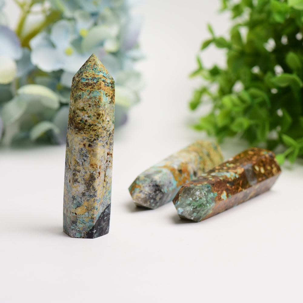 3.3-4.0 Inch Imperial Jasper Crystal Point for Healing