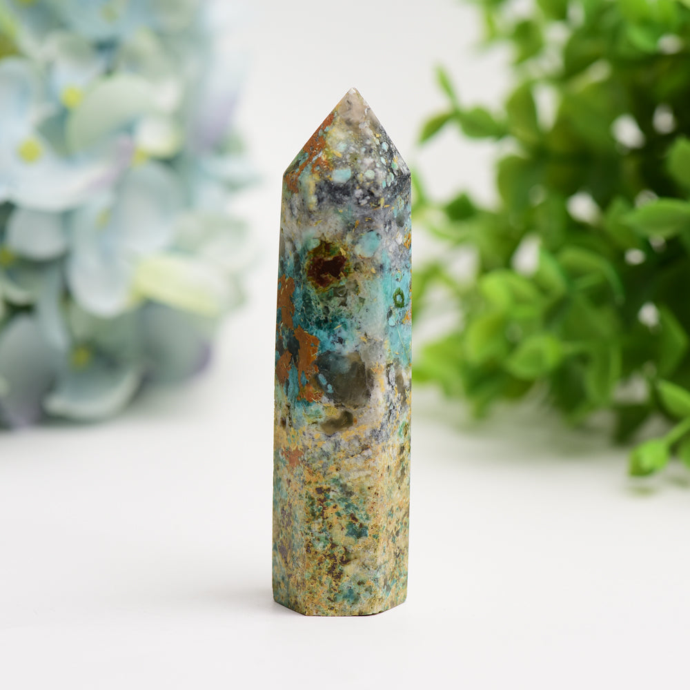 3.3-4.0 Inch Imperial Jasper Crystal Point for Healing
