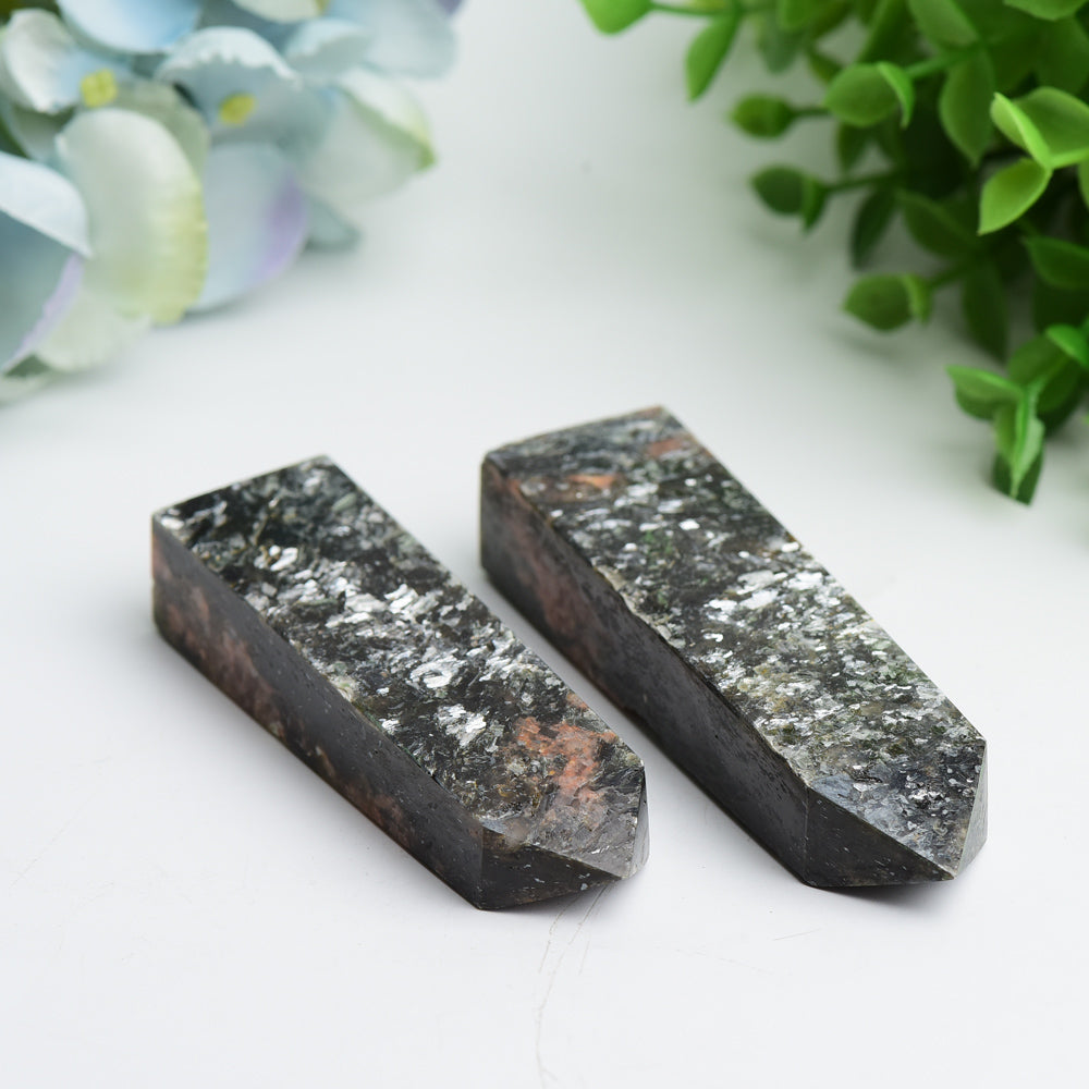 3.3-4 Inch Lepidolite in Sunstone Polished Crystal Point