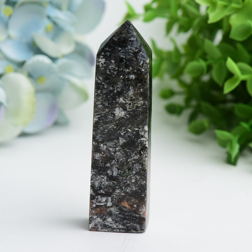 3.3-4 Inch Lepidolite in Sunstone Polished Crystal Point