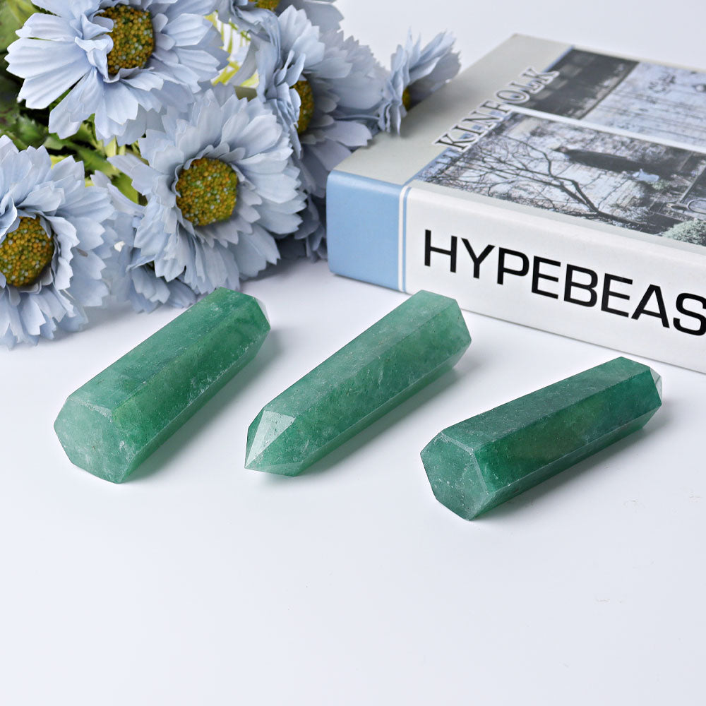 3-3.5 Inch Green Strawberry Crystal Point for Healing