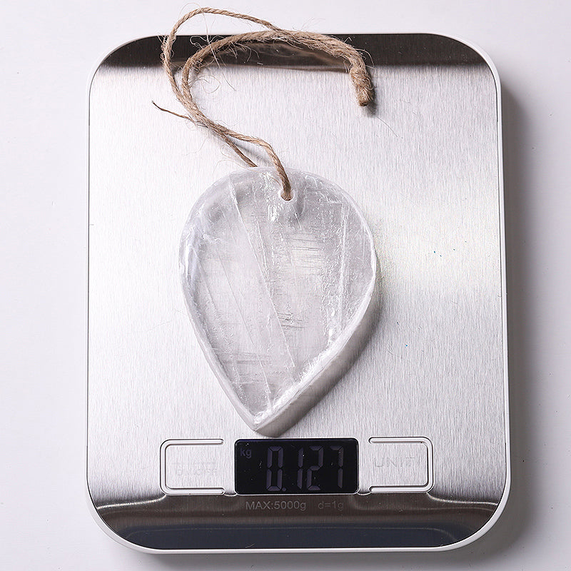 3.3" Clear Selenite Drop Shape Crystal for Meditation