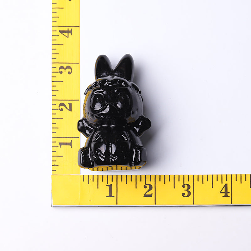 3.3-inch Black Crystal Pumpkin Ghost Halloween Figurine