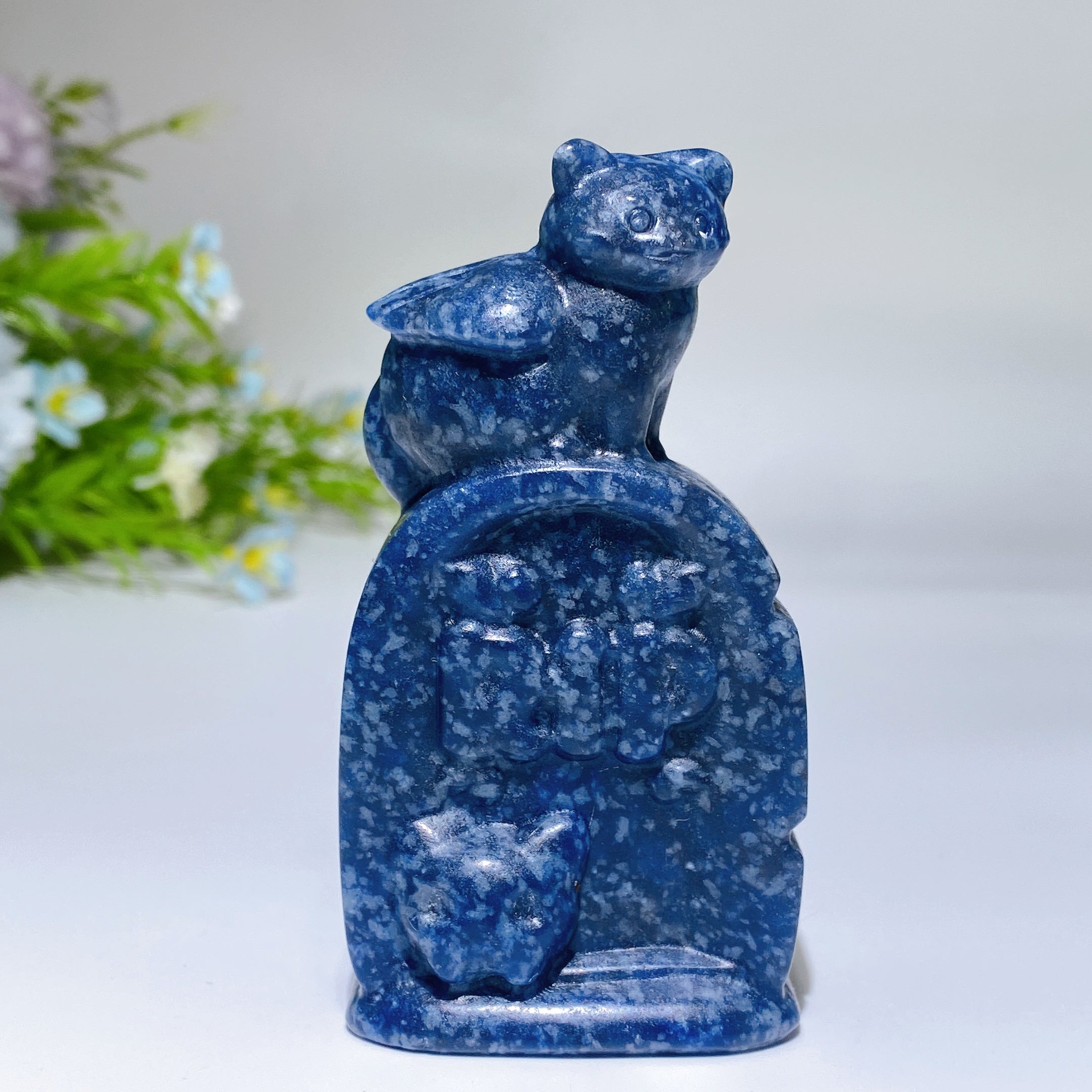 3.3 inch Crystal Cat Carving for Healing and Decor