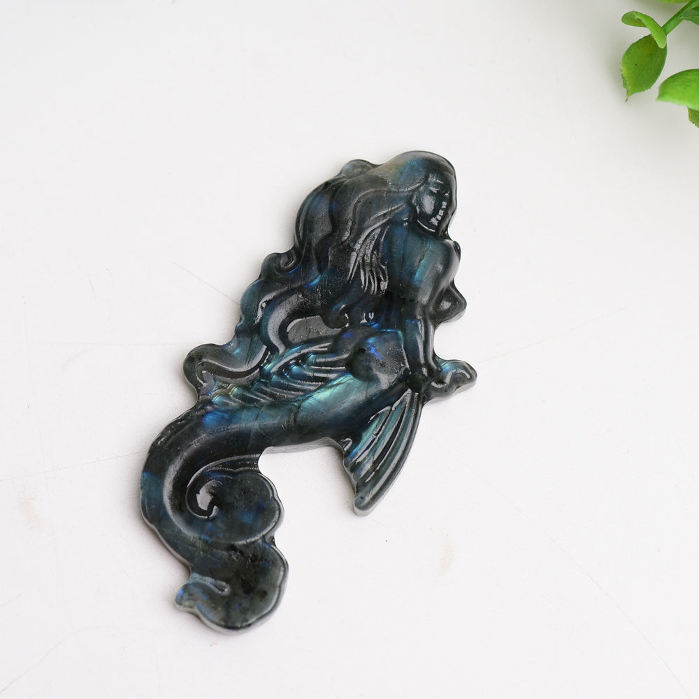 3.3-inch Labradorite Mermaid Crystal Figurine