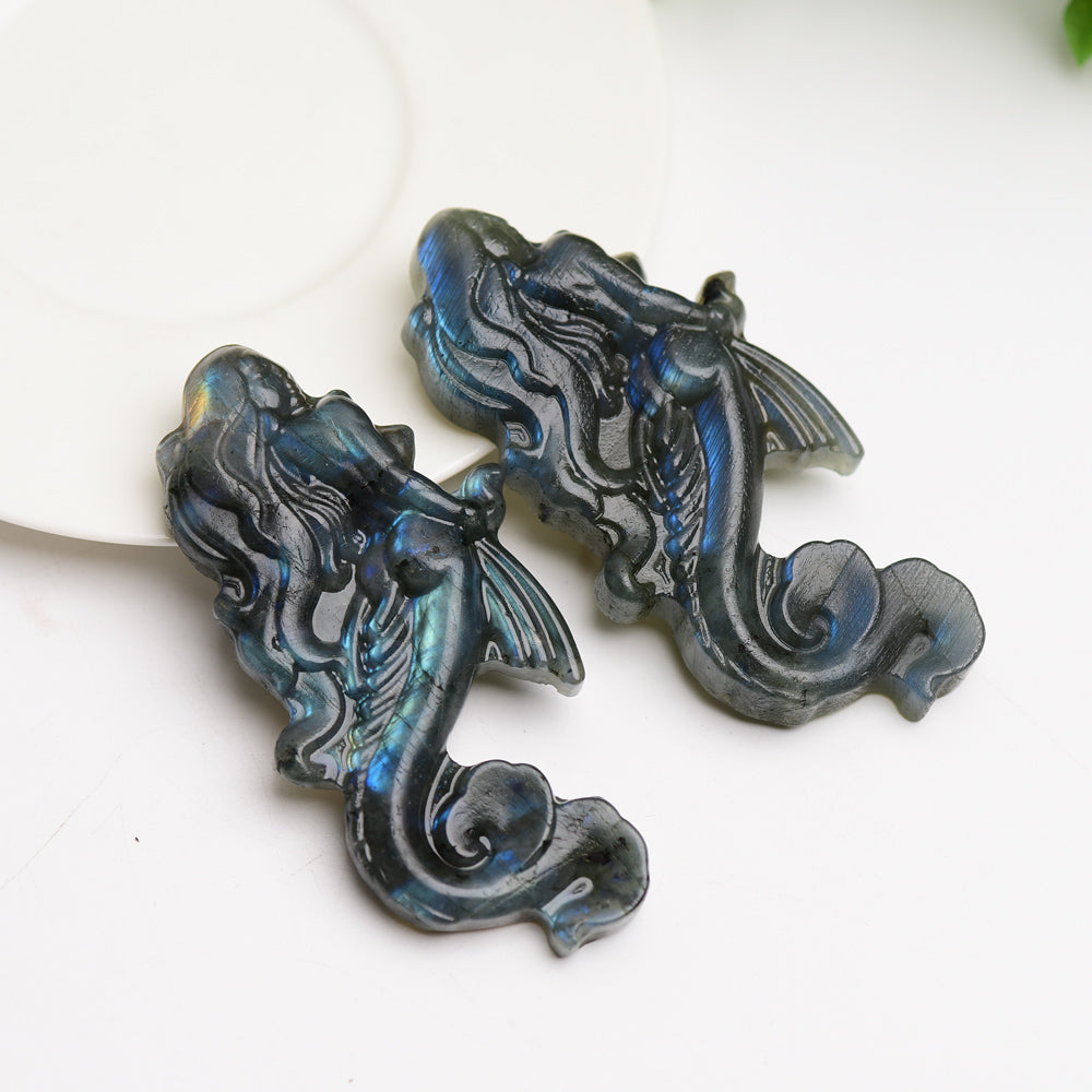 3.3-inch Labradorite Mermaid Crystal Figurine