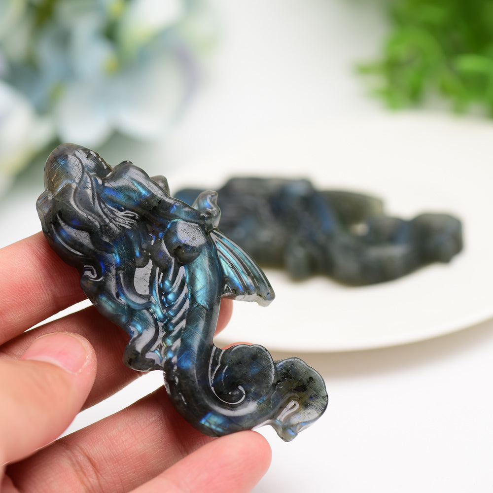3.3-inch Labradorite Mermaid Crystal Figurine