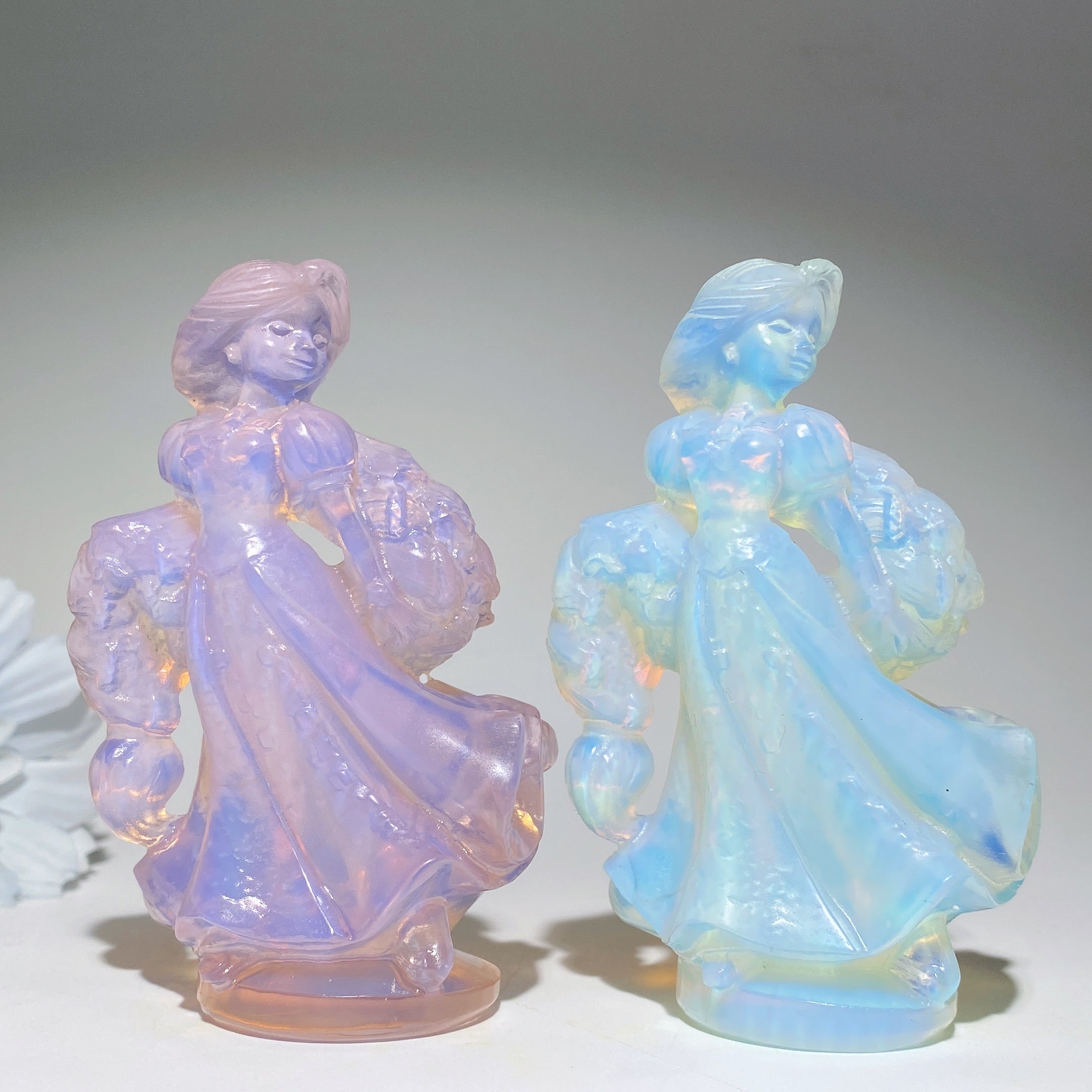3.3 Inch Opalite Rapunzel Crystal Figurine Carving