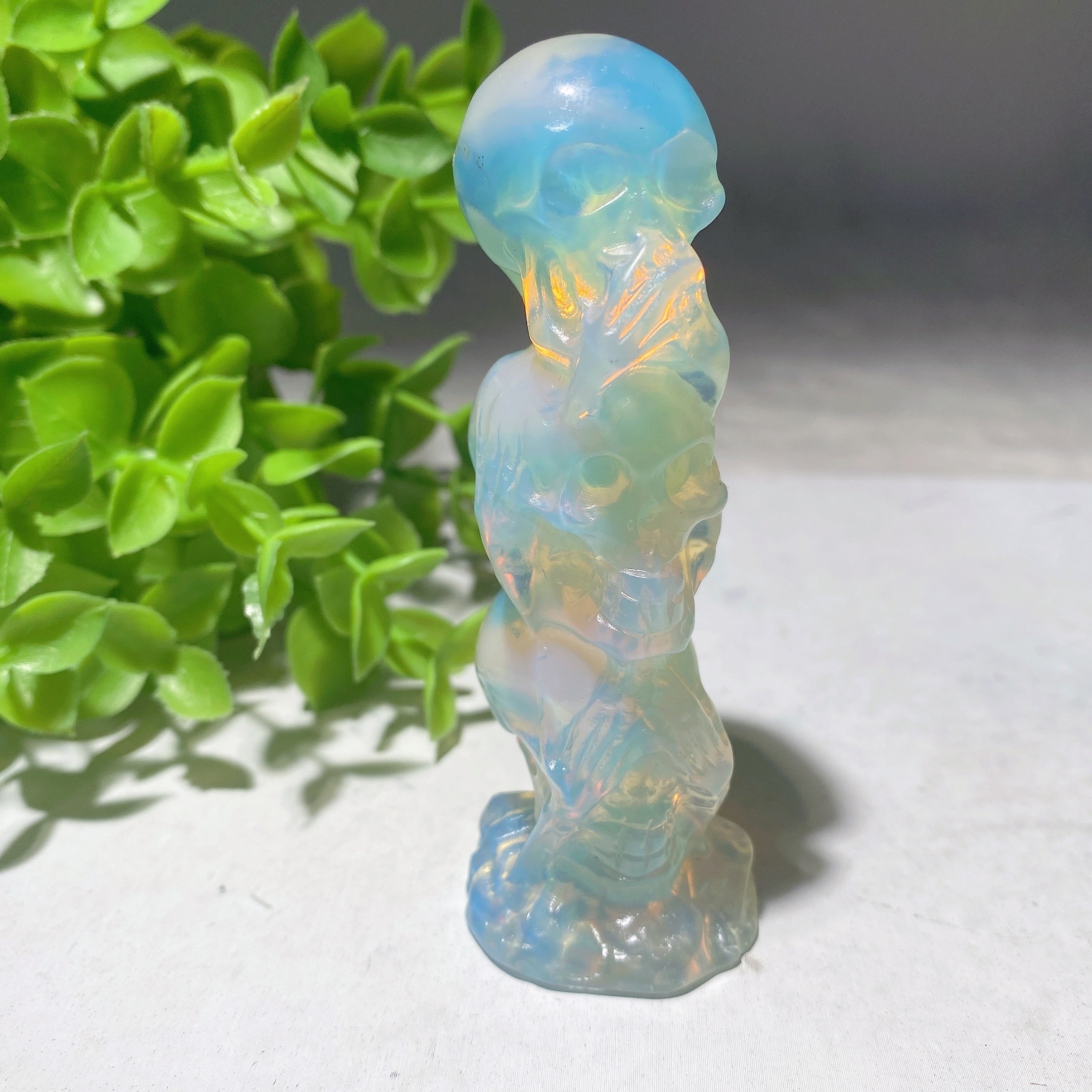 3.35-inch Mixed Crystal No Skulls Carved Figurines