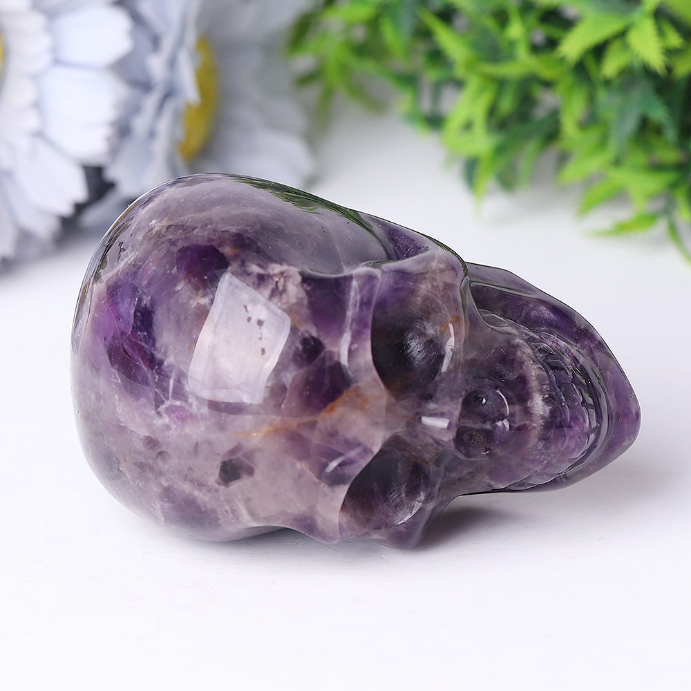 3.4 inch Amethyst Crystal Skull Carving for Healing